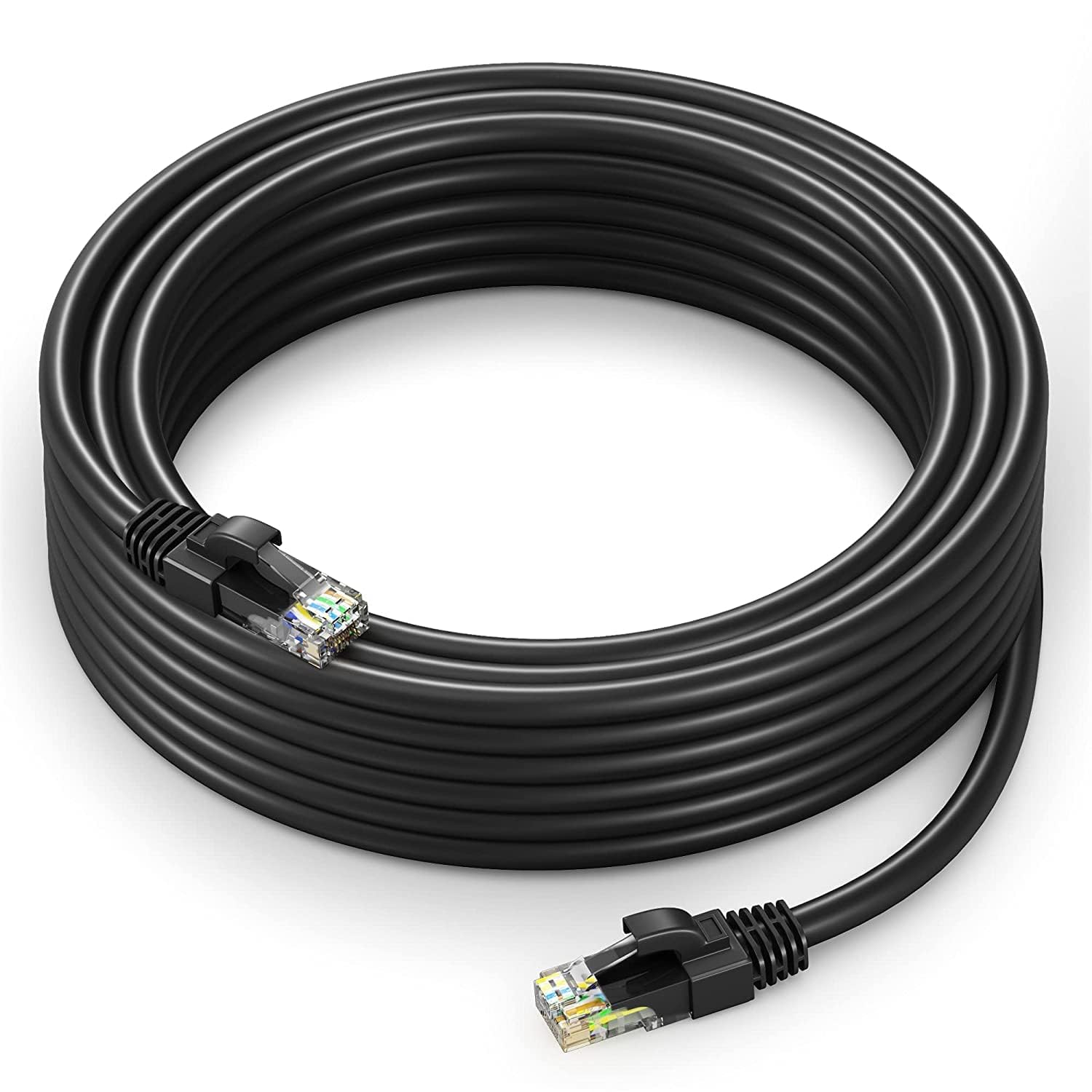 Maximm Cat 6 Ethernet Cable 50 Ft   High Speed Lan Cable, Internet Cable, Patch Cable, And Network Cable   Utp, 10Gbps, 550Mhz Ethernet Cord   Black