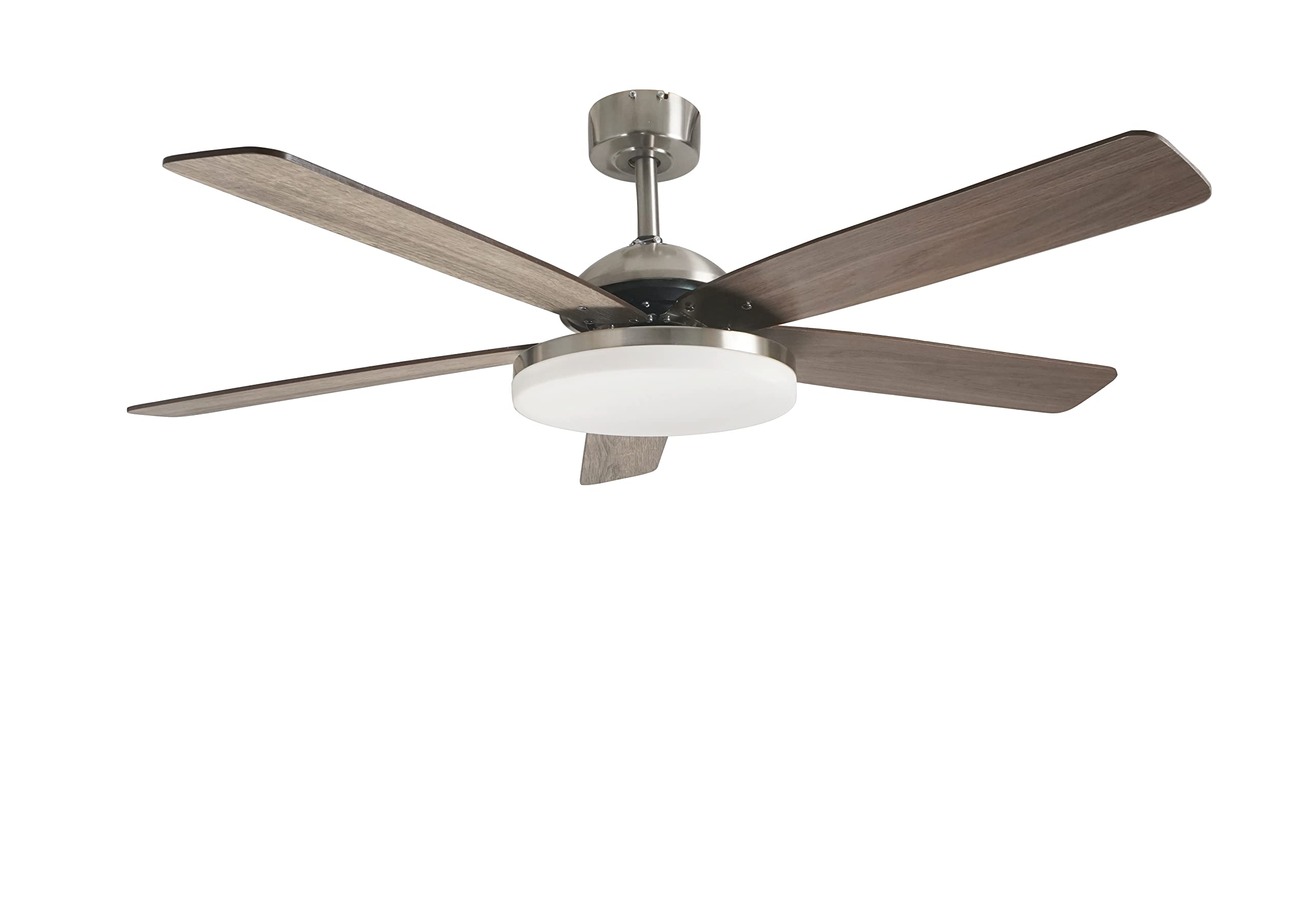 Good Housekeeping 63173-BN Adeline LED Indoor Ceiling Fan with Remote Control, Brushed Nickel, 52
