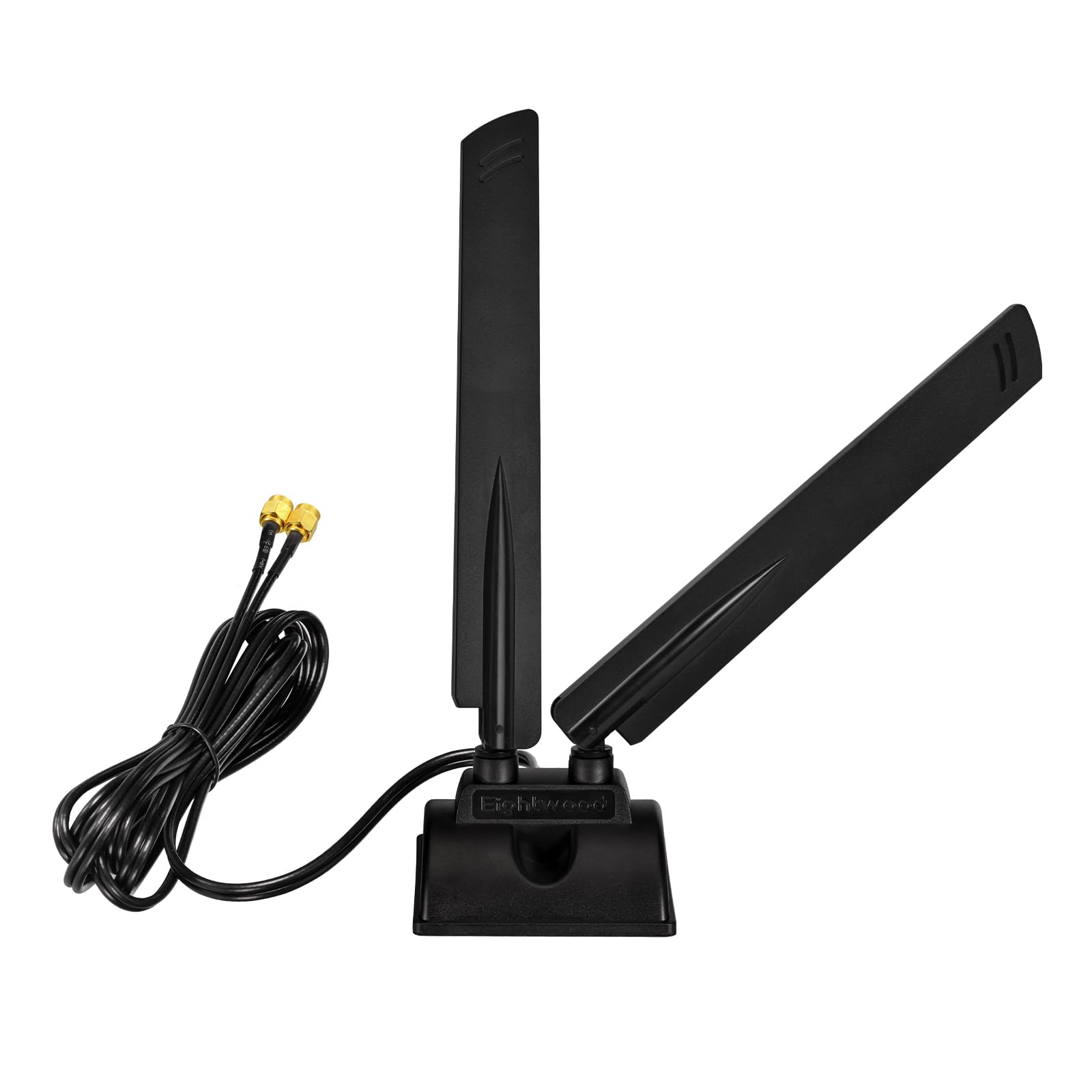 Eightwood Wifi 6E Antenna Tri Band 6Ghz 5Ghz 2.4Ghz Rp Sma Wifi Antenna Magnet Mount Base For Pc Desktop Computer Motherboard Wi