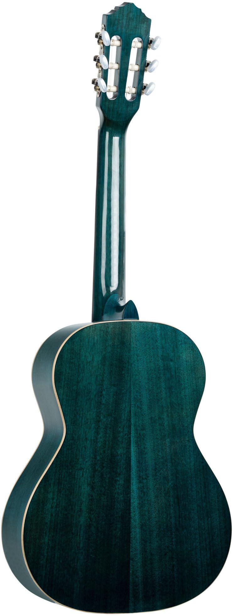 Ortega Guitars 6 String Family Series 3/4 Size Nylon Classical Guitar W/Bag, Right-Handed, Ocean Blue, (R121-3/4Oc)