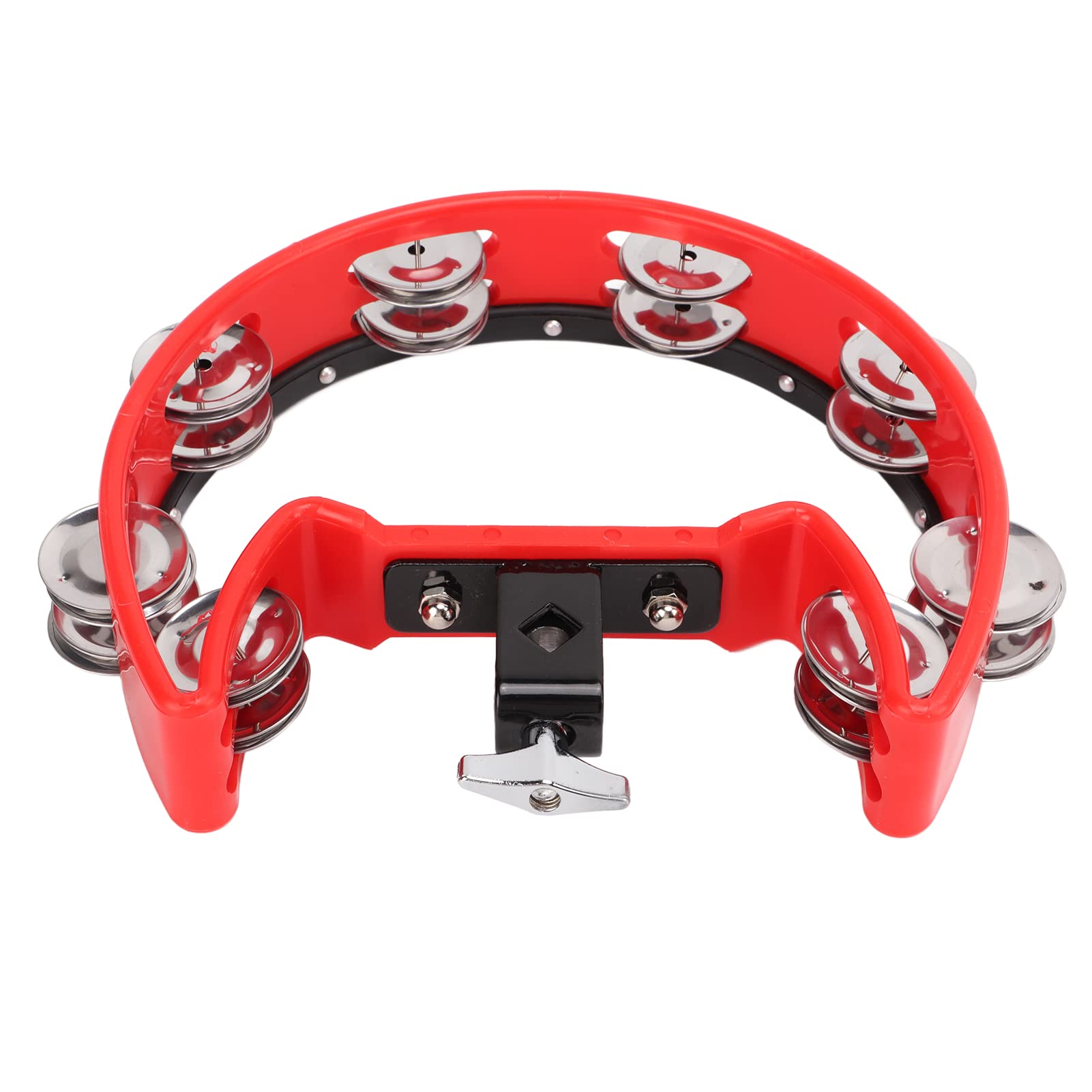 Ubersweet Hand Drum, Durable Tambourine 8 Sets Metal Jingles for Kids Adults for Percussion Teaching