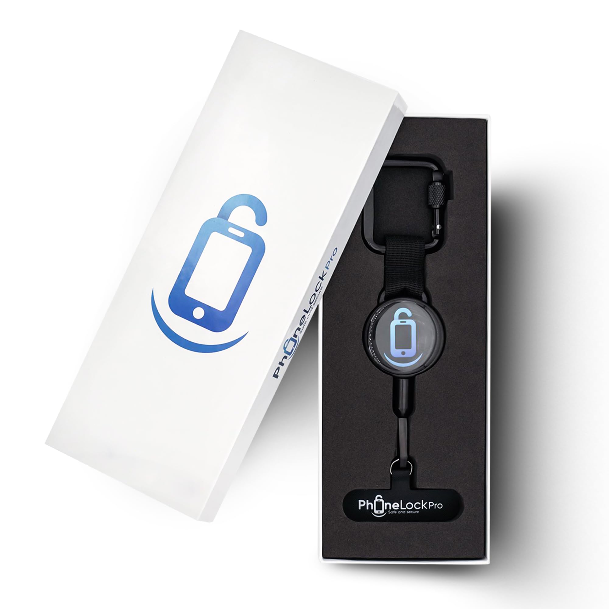 PhoneLockPro - Retractable Anti-Theft Phone Holder with Belt Clip - Durable Stainless Steel and Zinc Alloy - Perfect for Travel,