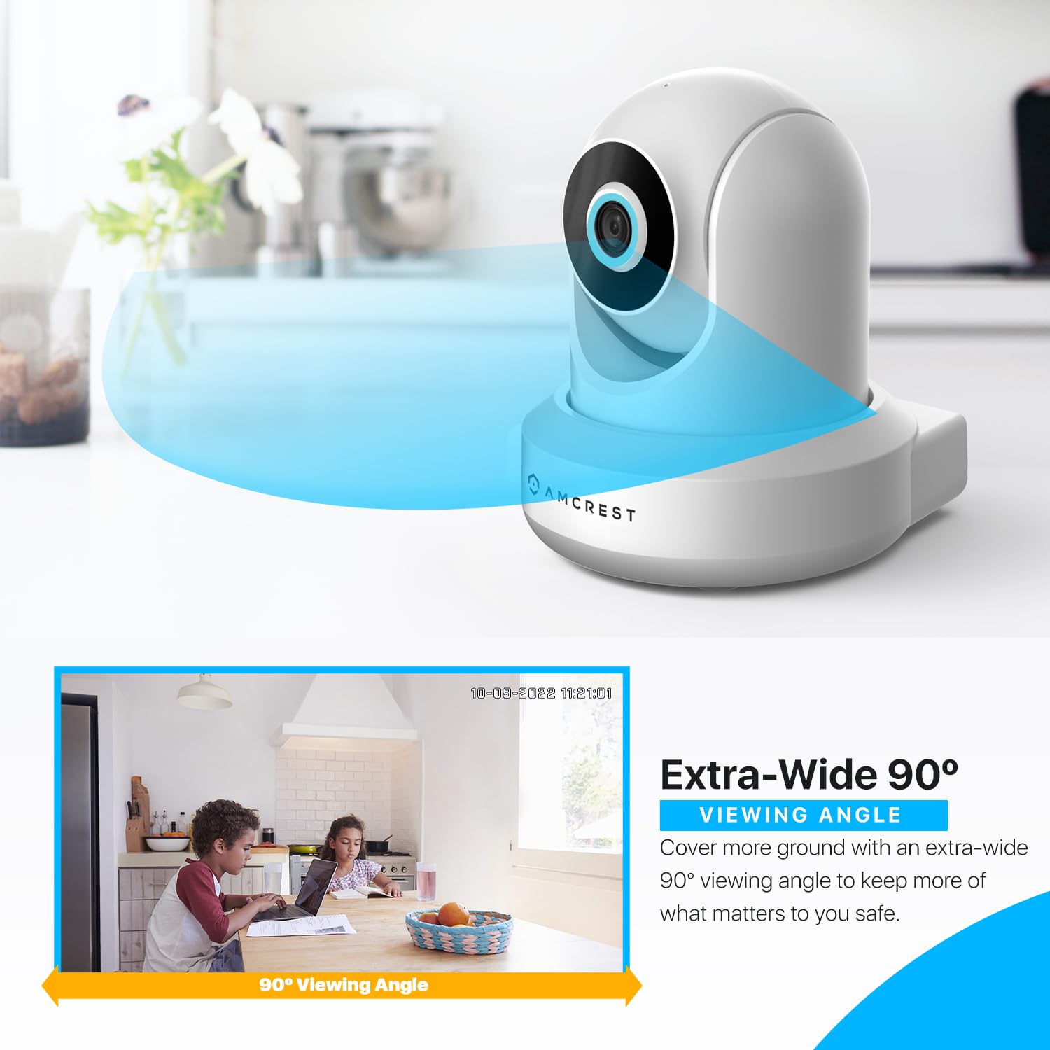 Amcrest 1080P Wifi Security Camera 2Mp Indoor Pan/Tilt Wireless Ip Camera, Ip2M-841W (White)