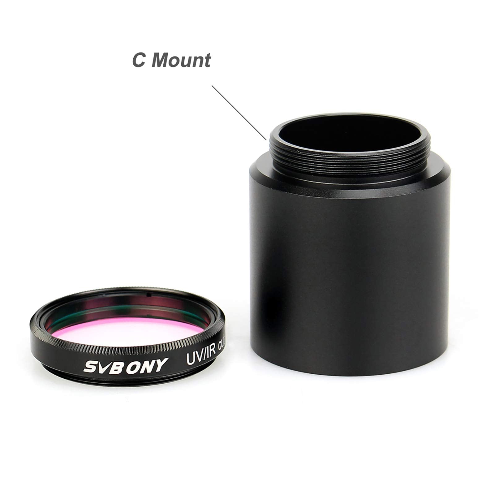 Svbony 1.25 Inches Uv Ir Cut Filter Telescope Optics Infra Red Filter Ccd Camera With C Mount To 1.25 Inches Video Camera Barrel