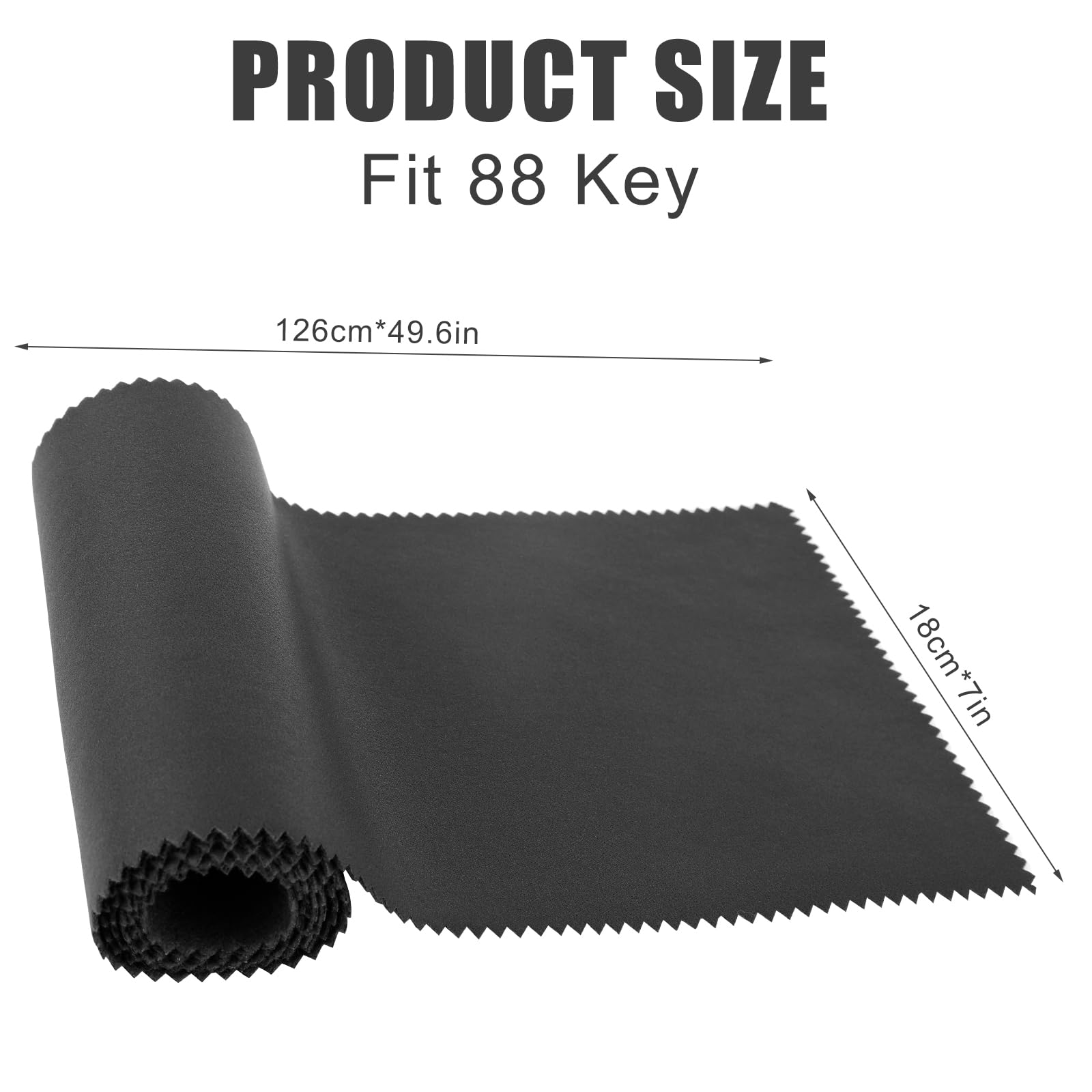 Piano Keyboard Anti Dust Cover, High Technology Fabric Key Cover Soft Dustproof Piano Keyboard Cover Cloth For 88 Keys Electroni