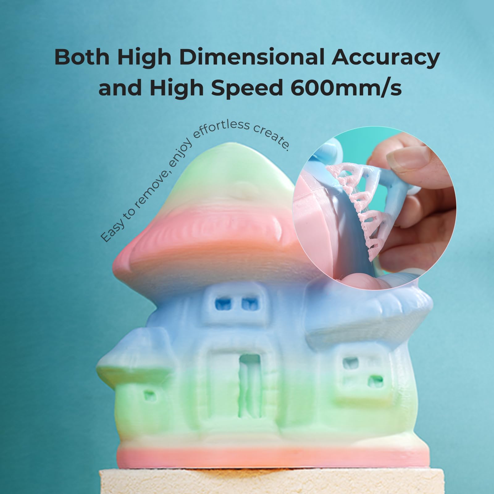 Creality Rainbow Pla For Ender 3 V3 Plus, 3D Printer Filament Designed For High Speed 600Mm/S, 1Kg(2.2Lbs)/Spool Gradient Rainbo