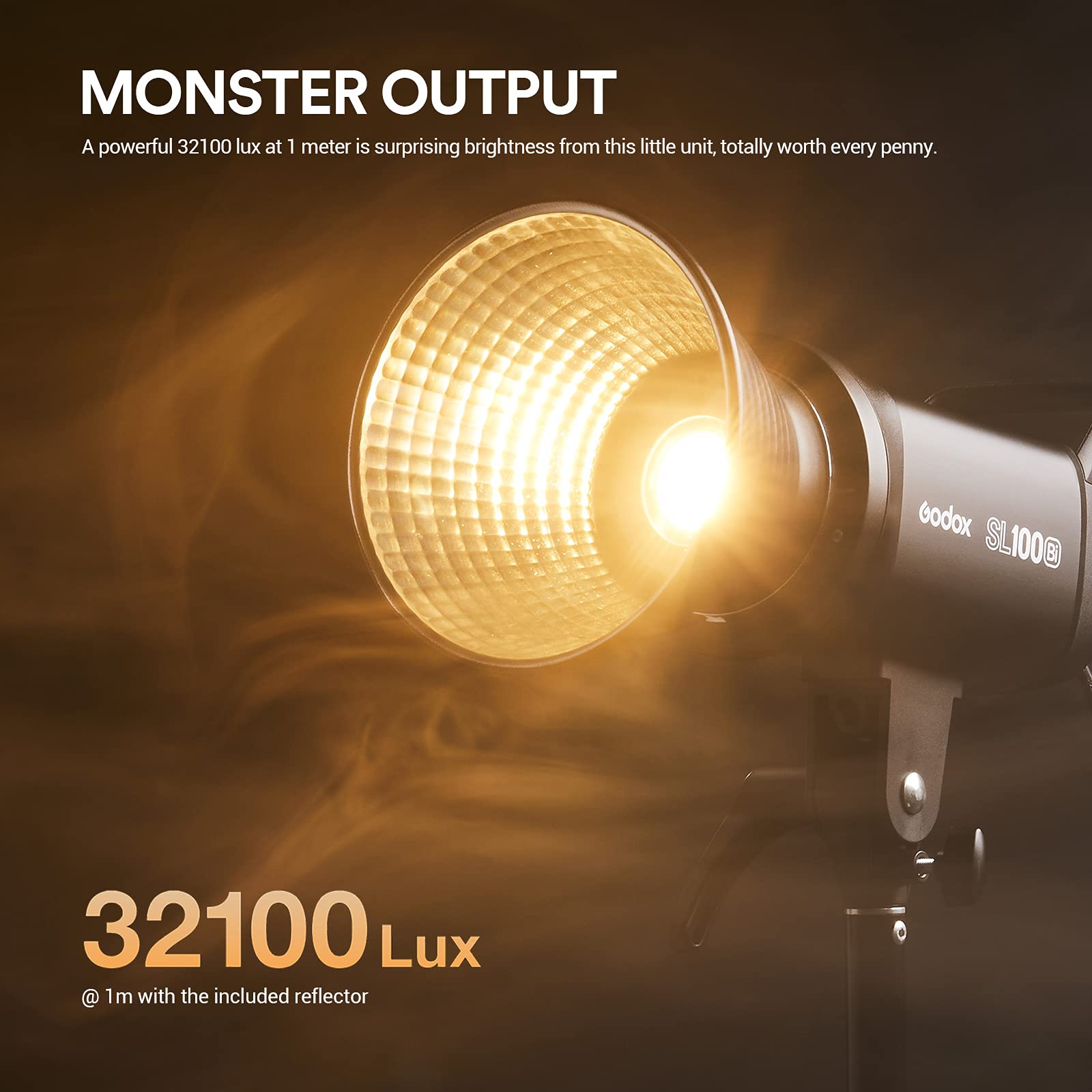 Godox Sl100Bi Bi Color Led Video Light,With Rc A6 Remote Control, 2800 6500K Tlci 97+ Cri 96+,11 Lighting Effect, App Bluetooth