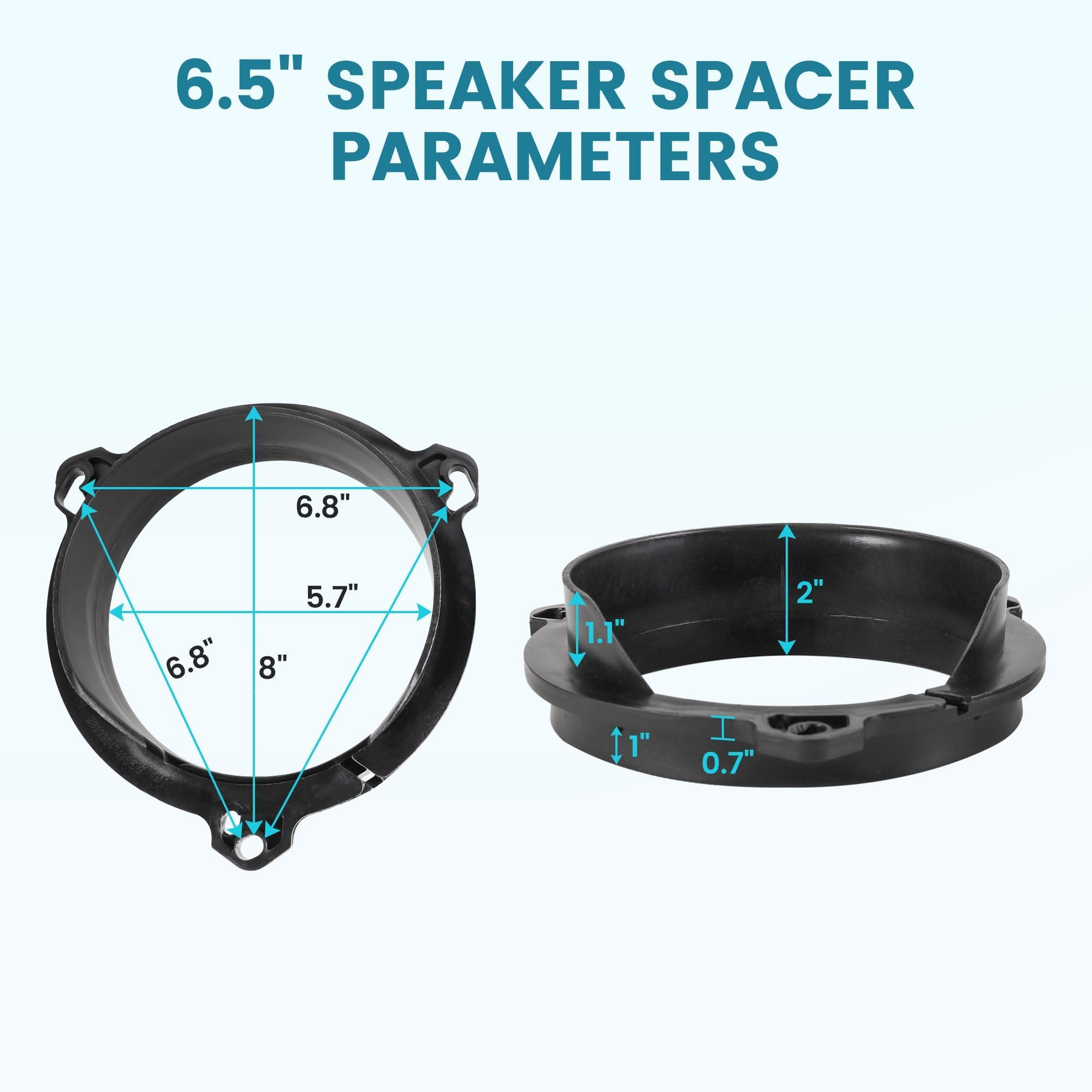 Nuith Door Speakers Adapter With Speaker Wiring Harness Fit For Select 1998 2015 Toyota 4 Runner/Rav4/ Corolla, Scion 2004 2014