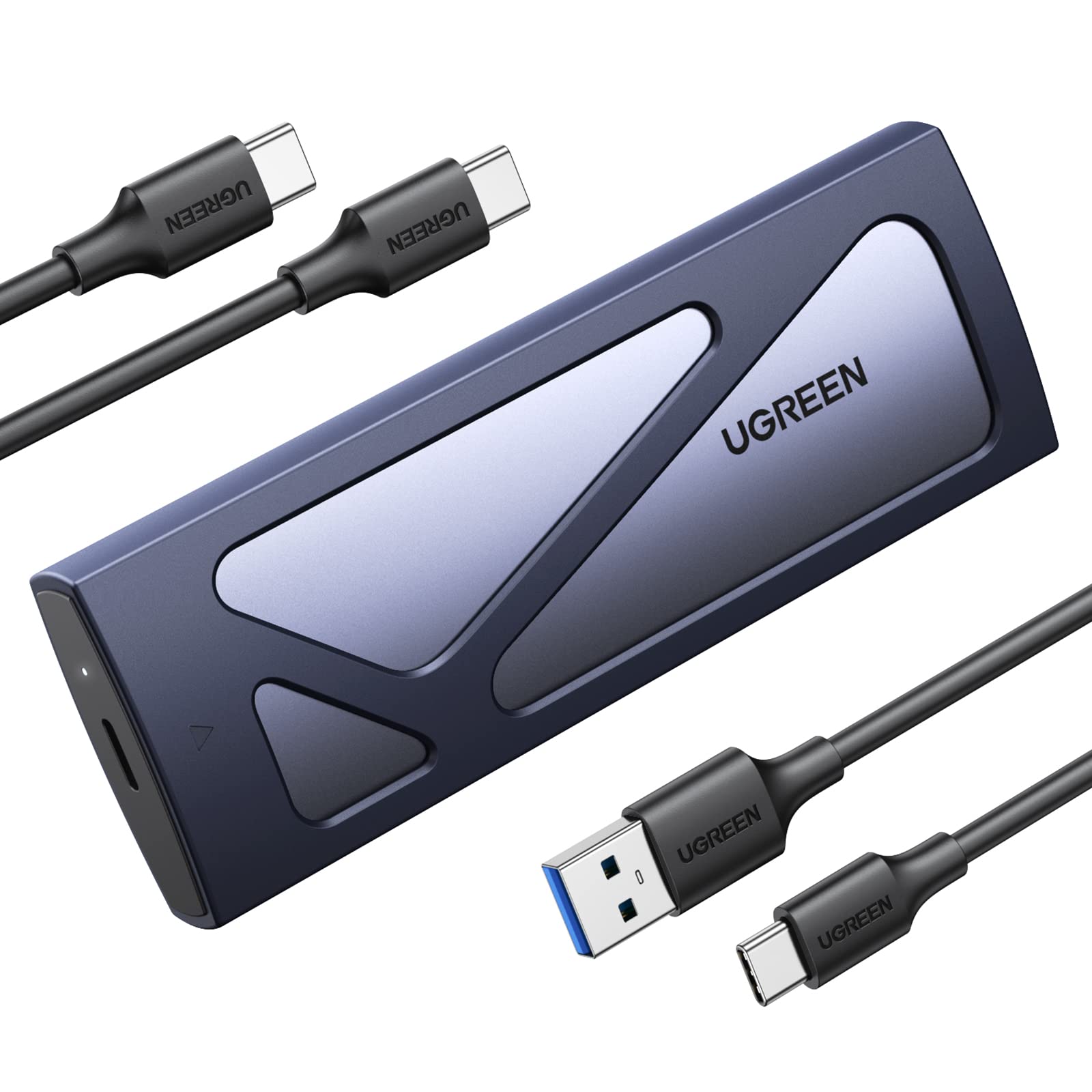 UGREEN SSD Enclosure, Tool-Free USB C External, 10Gbps M.2 NVMe to USB Adapter/Reader Supports M and B&M Keys and Size 2230/2242