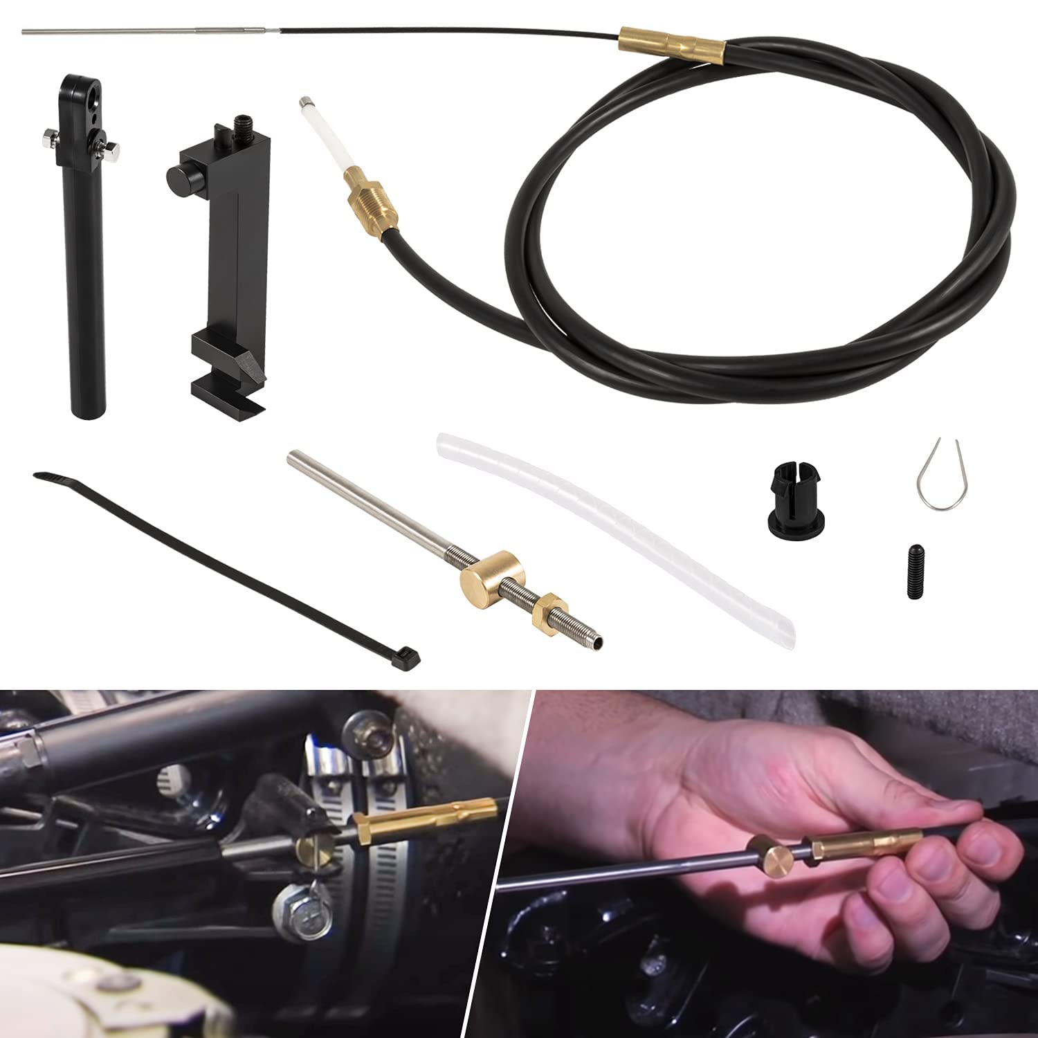 Lower Shift Cable 865436A02 For Mercruiser Stern Drives - Compatible With Alpha One & Alpha One Gen Ii Mc-I, Mr(1978 & Newer), R