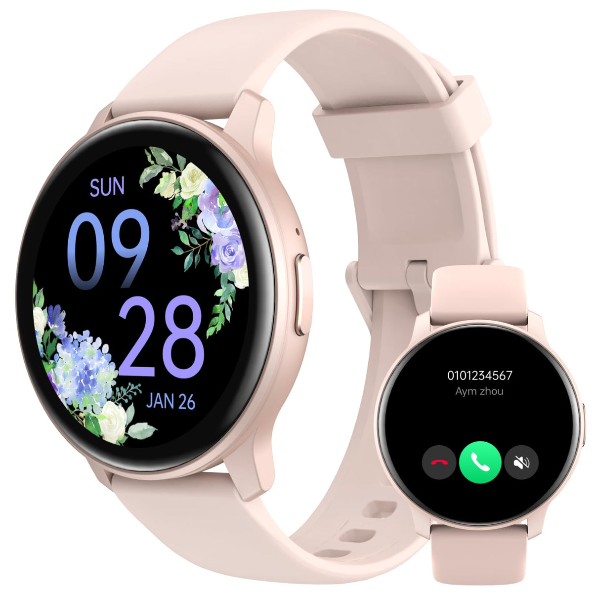 Smart Watch For Women Men Answer/Make Calls/Quick Reply, Samsung Android Iphone Compatible Fitness Tracker With 100+ Sport Modes