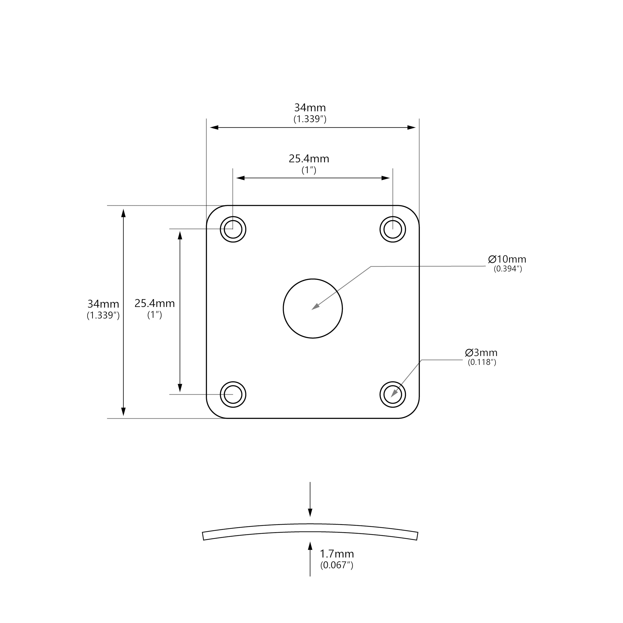 Banworks Plastic Guitar Jack Plate Square Curved Output Jackplates Cover For Gibson Epiphone Epi Lp Les Paul Electric Guitars Pa