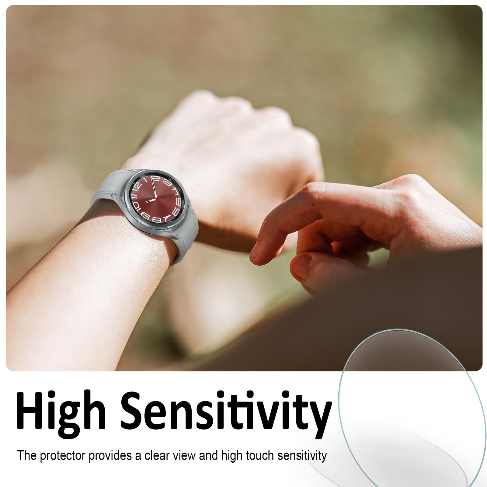 Spguard [4 Pack] For Samsung Galaxy Watch 6 Classic 43Mm Screen Protector,Tempered Glass Protective Film Cover Accessories For G