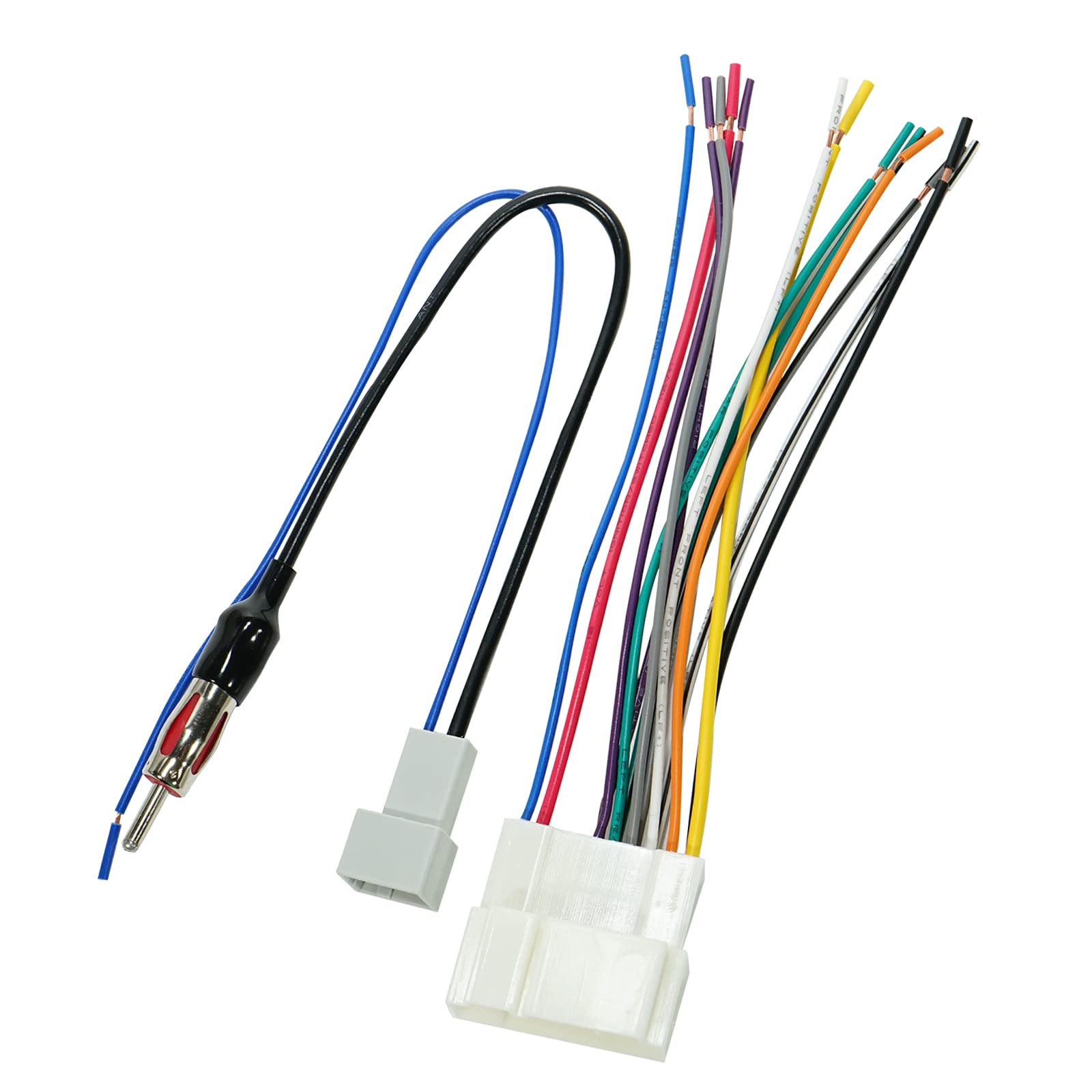 Red Wolf Radio Wire Harness W/Antenna Adapter For Select 1998 2005 Honda Civic 1998 2002 Accord, 2005 2006 Acura Mdx For Aftermarket Stereo Installation Cd Player Receiver Plug