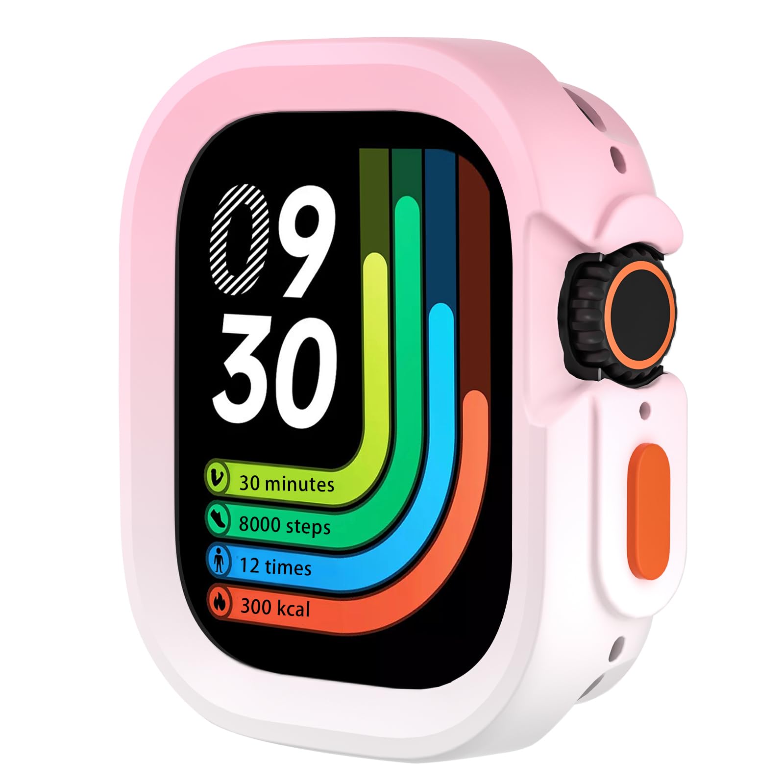 SDOCEBF Slim Flexible TPU Shockproof Bumper Cover, Rugged Case for iWatch Apple Watch Ultra 3/2/1, Raised Edge Ultra Thin Full P