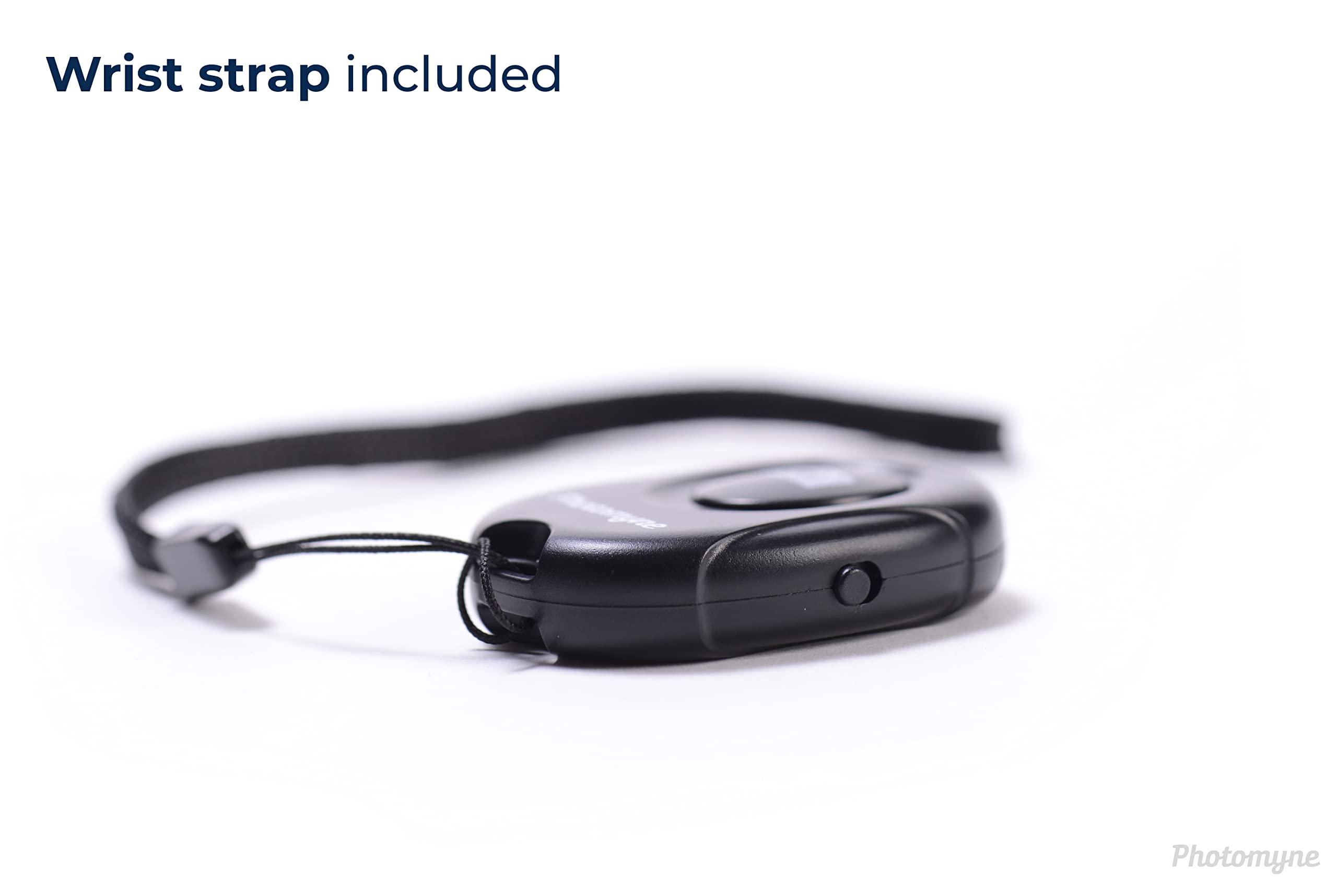 Photomyne Wireless Camera Shutter Clicker | Camera Shutter Remote Control For Iphone & Android Smartphones | Wireless Remote Control Selfie Button   Includes Wrist Strap (1 Pack)