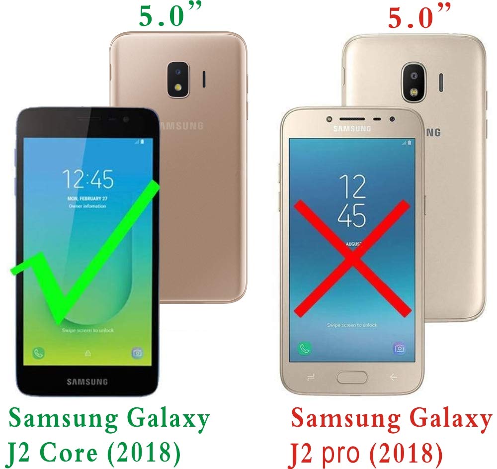 Samsung Galaxy J2 Core Case, Galaxy J2 Pure Phone Case, J2 Dash/J2 Shine, Lightweight Soft Slim Crystal Full Body Protection Pho