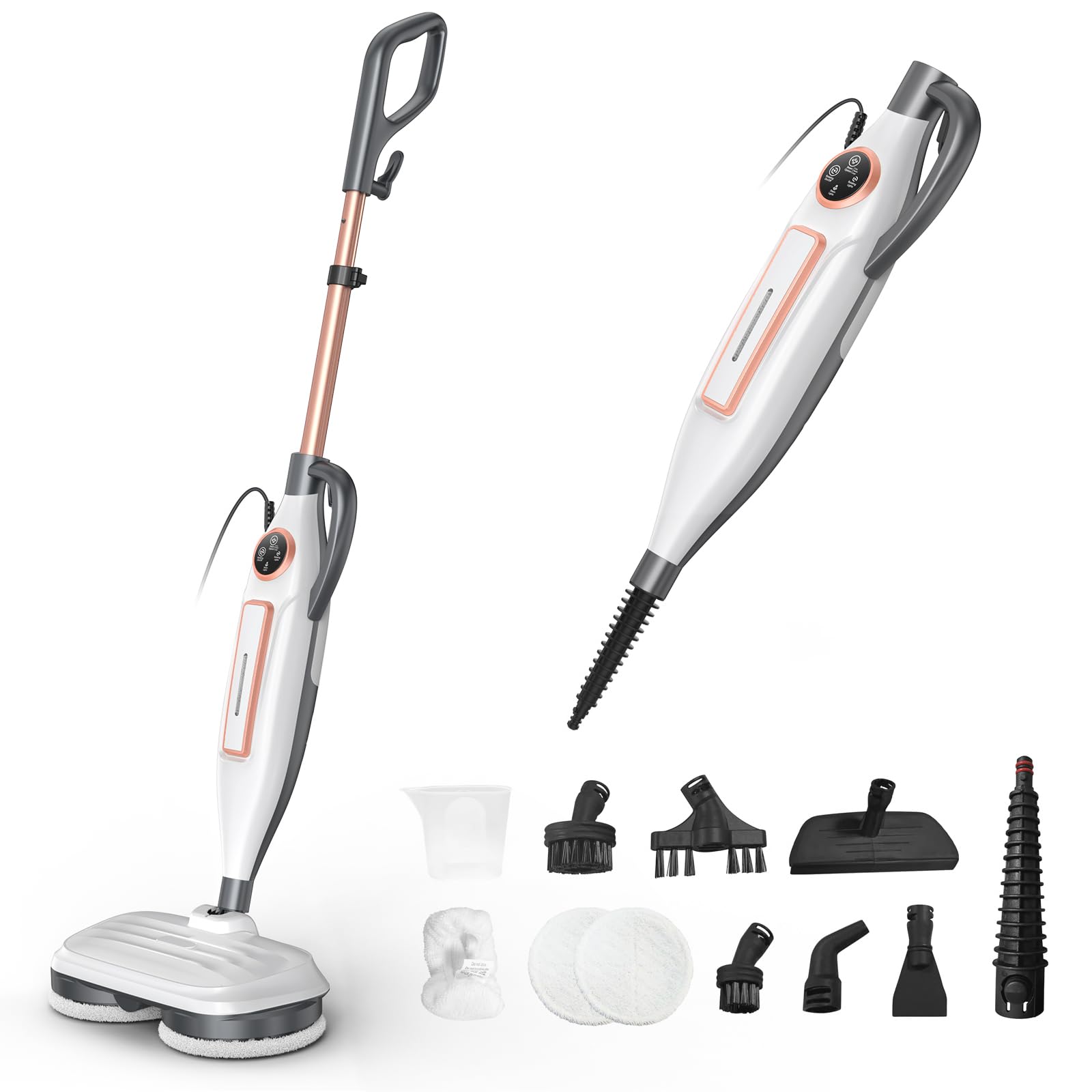 DEVOAC VM6 Scrubbing Steam Mop with Rotating Mop Pads