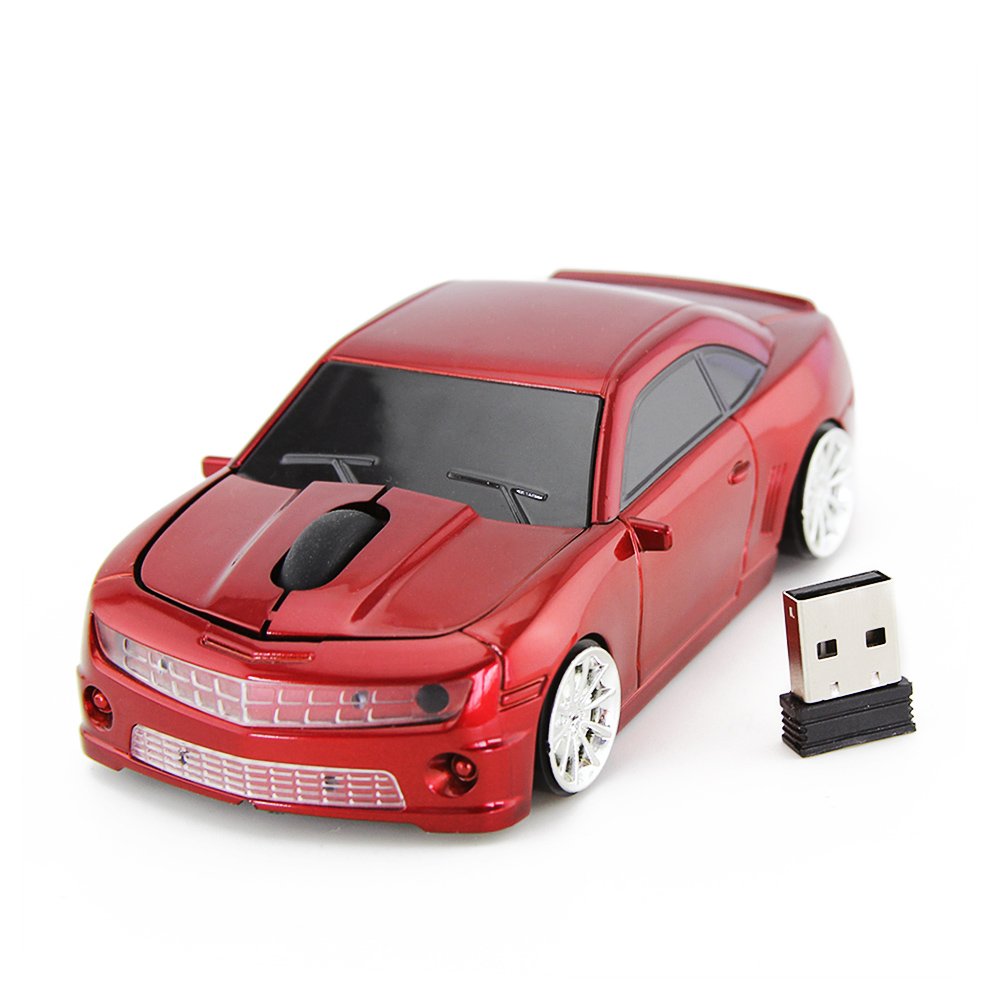 Ai5G for CL Car Mouse Wireless Sport Car Shape Mouse Laptop Desktop Computer Mouse Optical Mice with 2.4GHz Nano USB LED Headlig