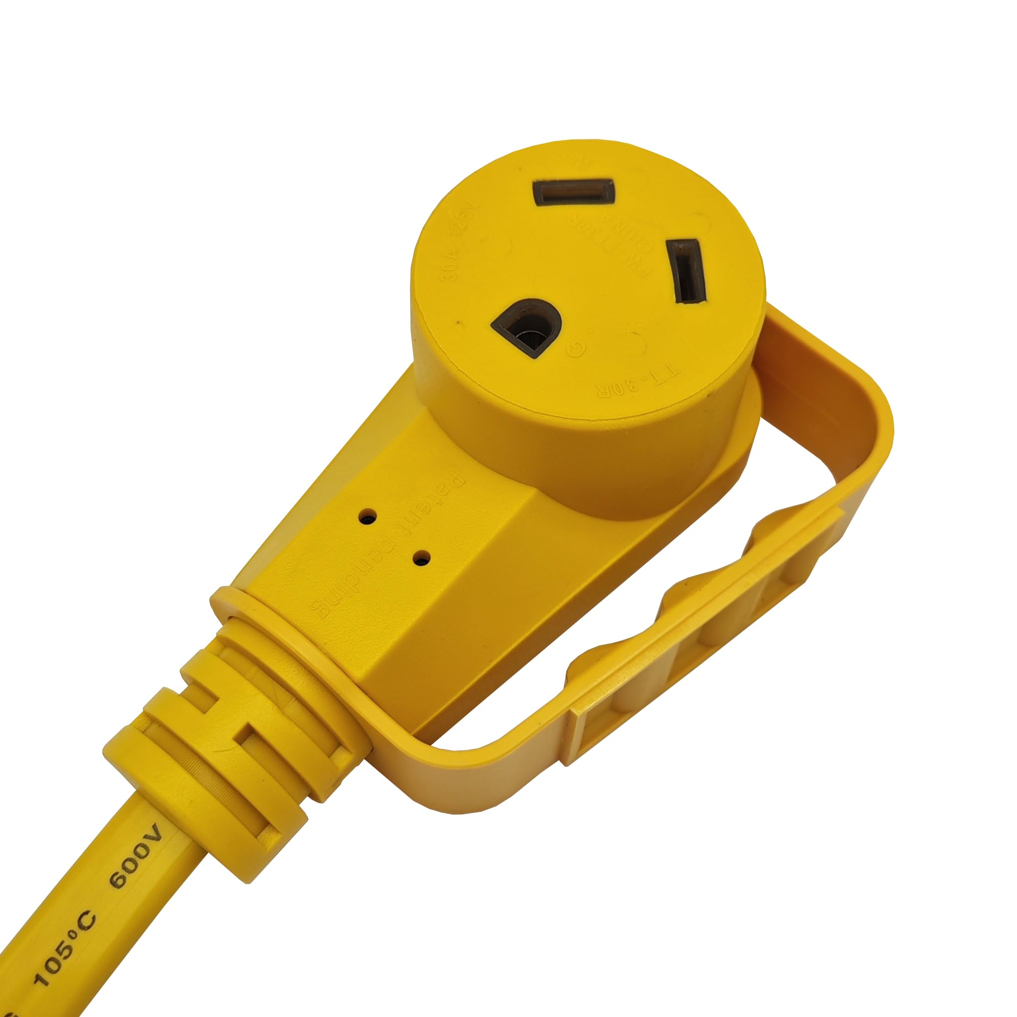 Parkworld 78820 Ac Power Adapter Cord Nema 6-50P Male To Tt-30R Rv 30A Outlet, 125 Volt 1.5Ft (Yellow)
