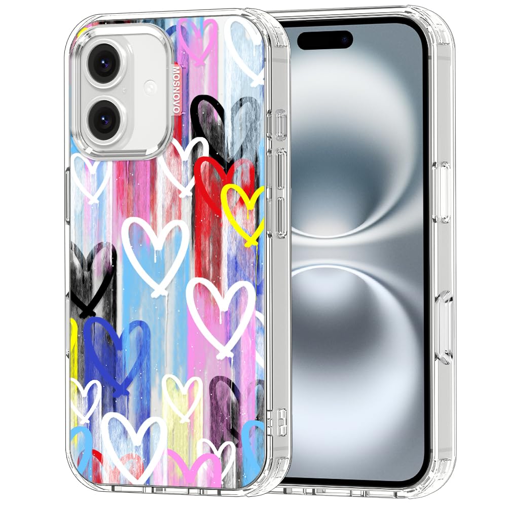 MOSNOVO for iPhone 16 Plus Case, Shockproof Military-Grade Protection 6.6ft Drop Tested, Clear Phone Case for iPhone 16 Plus, Gr