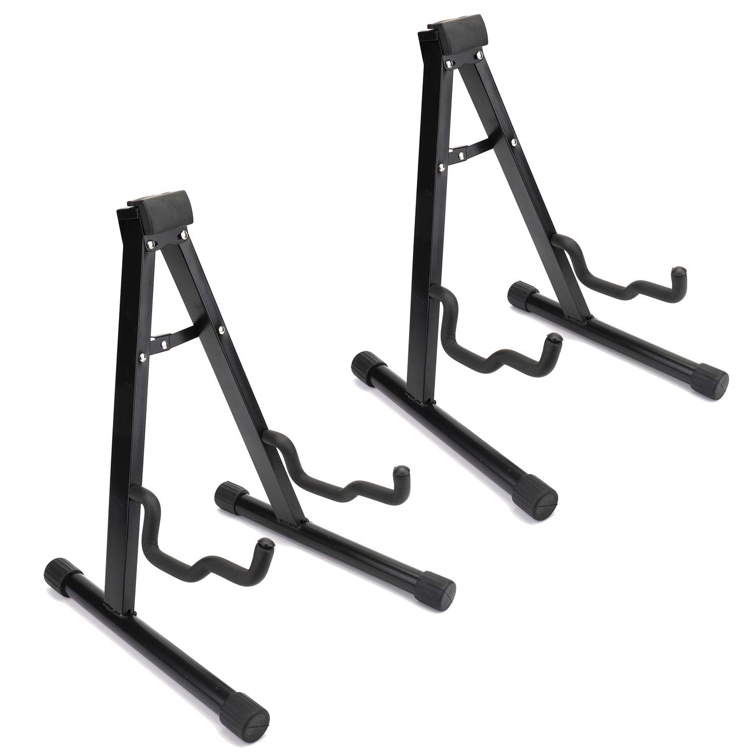 Foraineam 2 Pack Guitar Stand Universal A Frame Folding Stand With Secure Lock For Acoustic Classic Electric Guitars