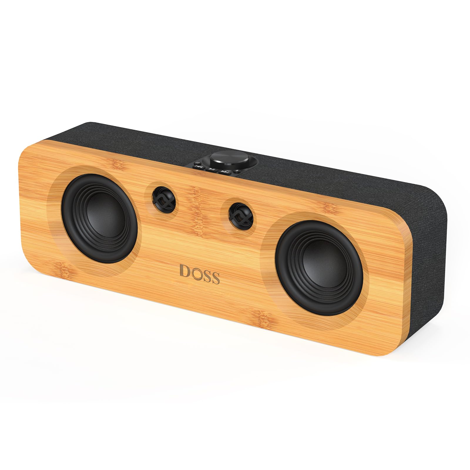 Doss Soundbox H200 50W Home Bluetooth Speaker With Dual 3.5 Inch Woofers, Two 1 Inch Tweeters, 35H Playtime, Tws, Sustainable Materials, Bt 5.3, Wireless For Record Player/Computer/Tv Black