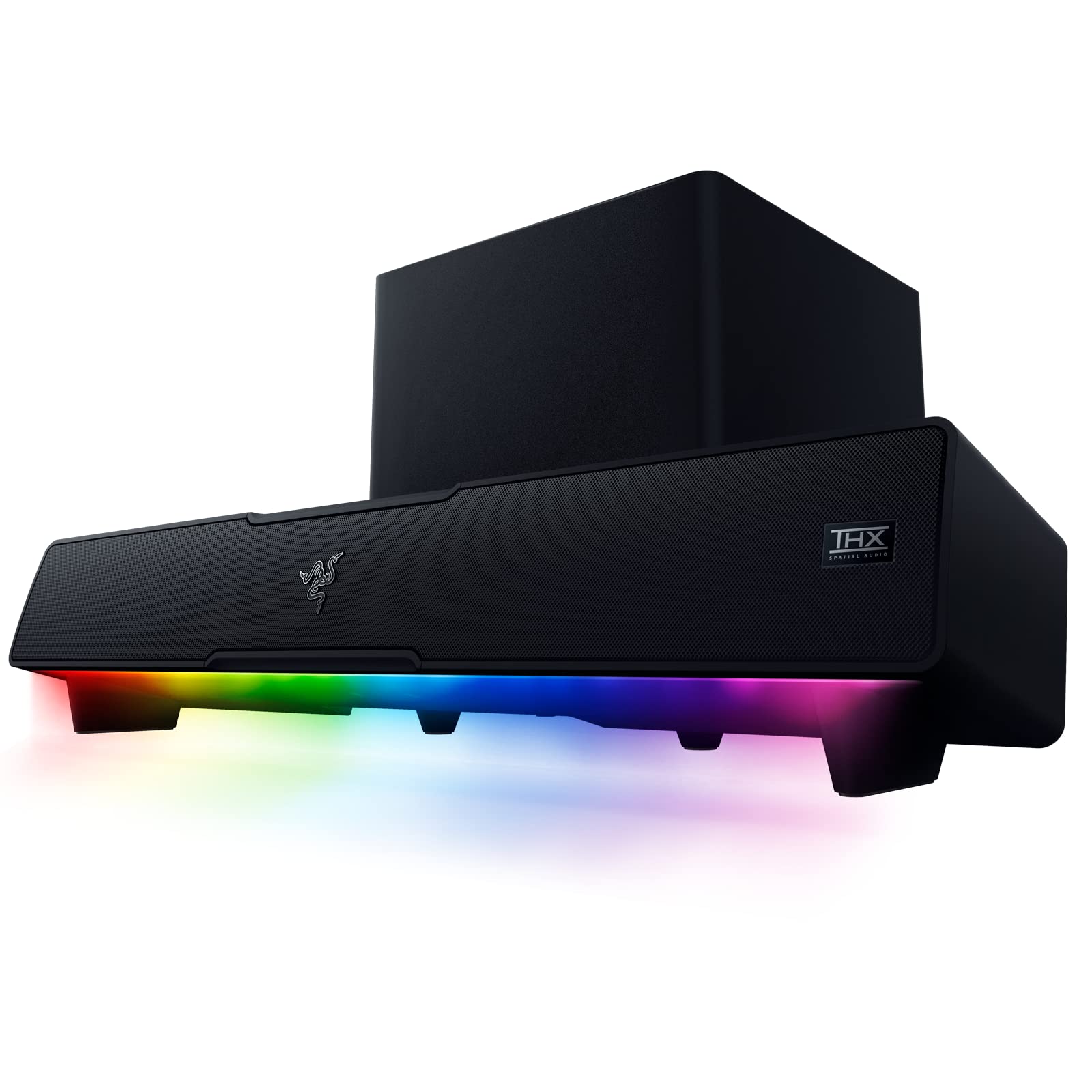 Razer Leviathan V2: Multi Driver Pc Gaming Soundbar With Subwoofer   Thx Spatial Audio   Compact Design   Chroma Rgb   Bluetooth