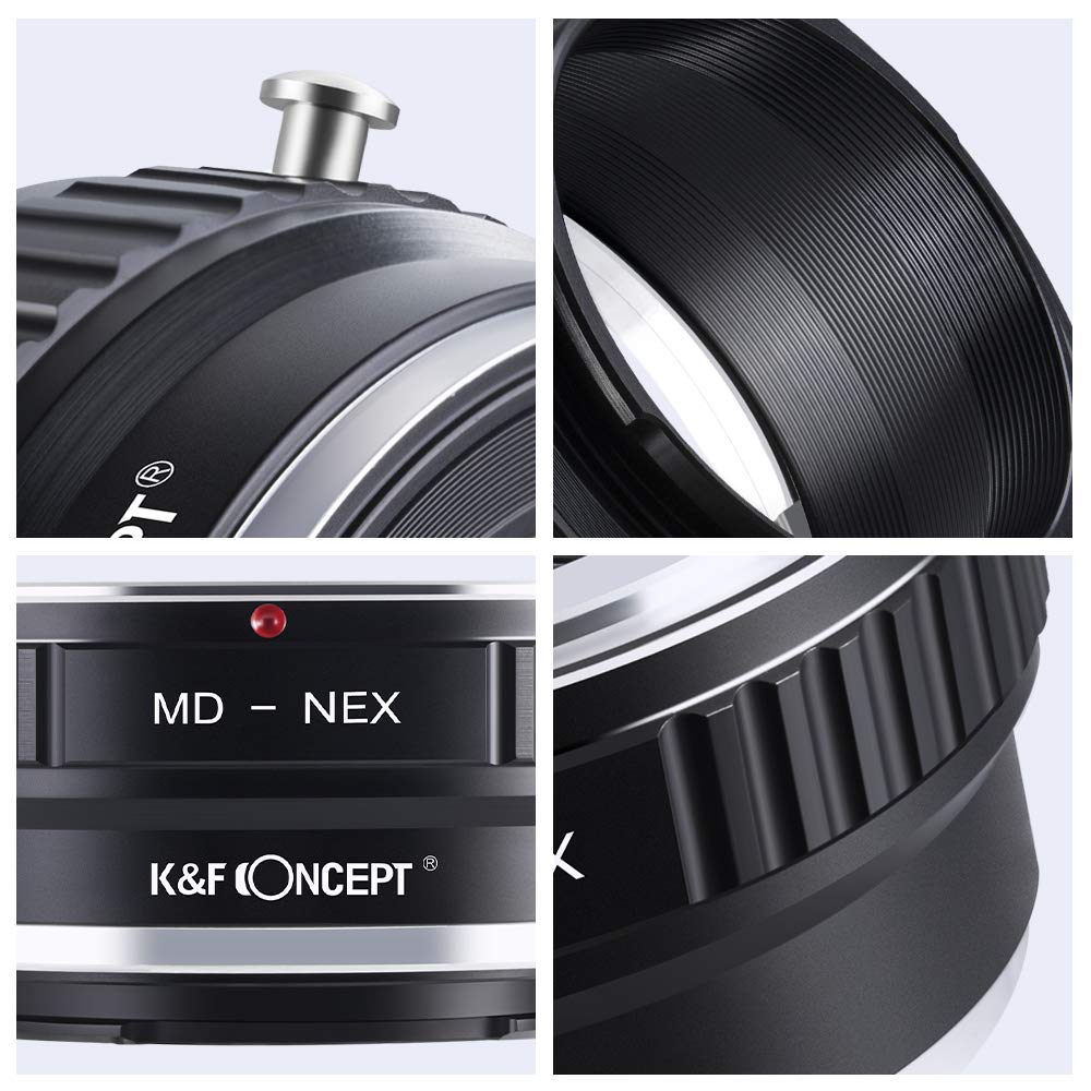 K&F Concept Lens Mount Adapter Compatible With Minolta Md Mc Lens To Nex E Mount Camera,Fits A6500 A6600 A6300 A6000 A7