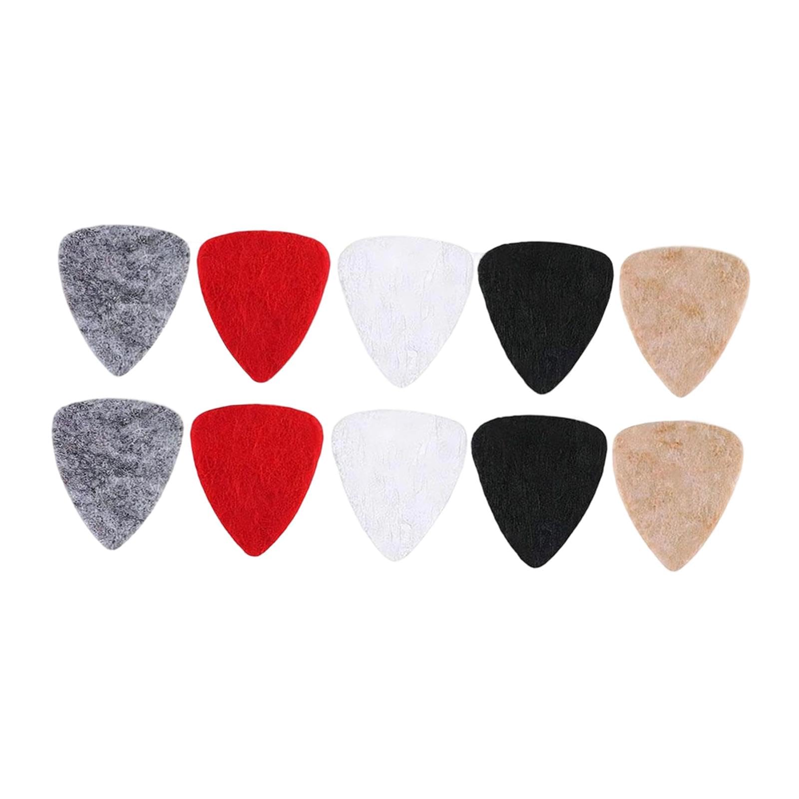 Ecomistiq 10X Felt Ukulele Picks Portable Professional Multi Colors Daily Use Practice | Parts & Accessories | Picks |