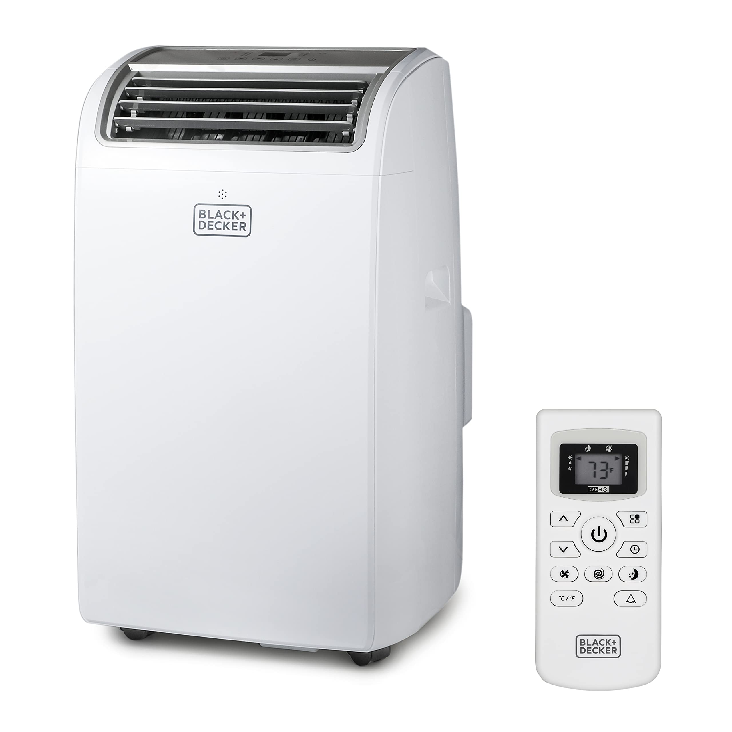 Black+Decker Smart Portable Air Conditioner, 14,000 Btu Ashrae 128 (10,000 Btu Doe) For Rooms Up To 700 Sq. Ft., Smart Portable Ac With Follow Me Remote And Window Kit, Bpact14Wt, White