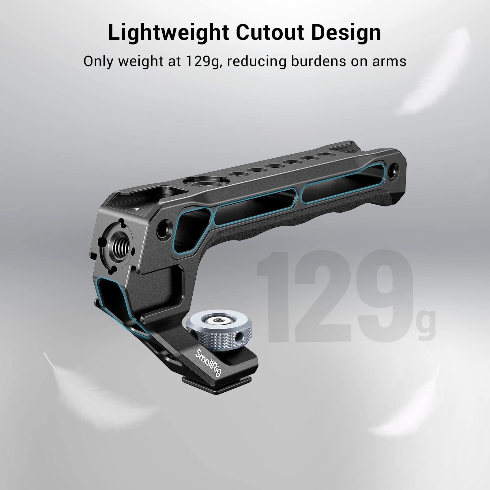 Smallrig Lightweight Cold Shoe Top Handle, Grip For Dslr Camera Cage, Universal Top Handle With 5 Cold Shoe Adapters And Cold Sh