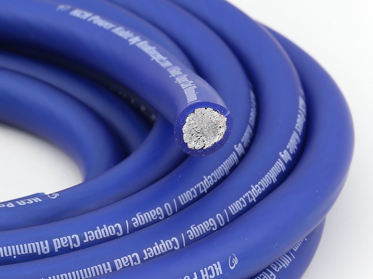 Knukonceptz Kca 1/0 Gauge Complete 2 Channel Subwoofer Amplifier Installation Wiring Kit - Blue