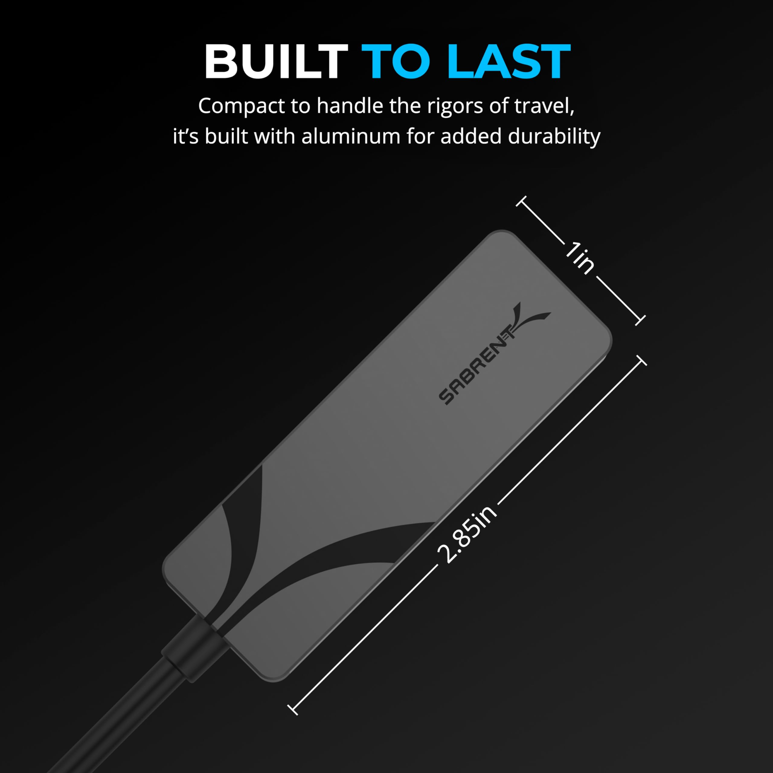 Sabrent Usb C To 2.5 Gbps Ethernet Adapter, Usb C To Gigabit Ethernet Adapter, Aluminum Portable Usb C Adapter, For Macbook Pro,