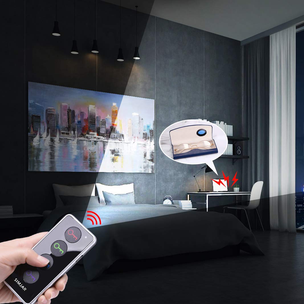 Key Finder With Up To 131Ft Working Range In Open Space, Simjar Wireless Remote Control Rf Key Finder Locator For Keys Wallet Phone Glasses Luggage Pet Tracker