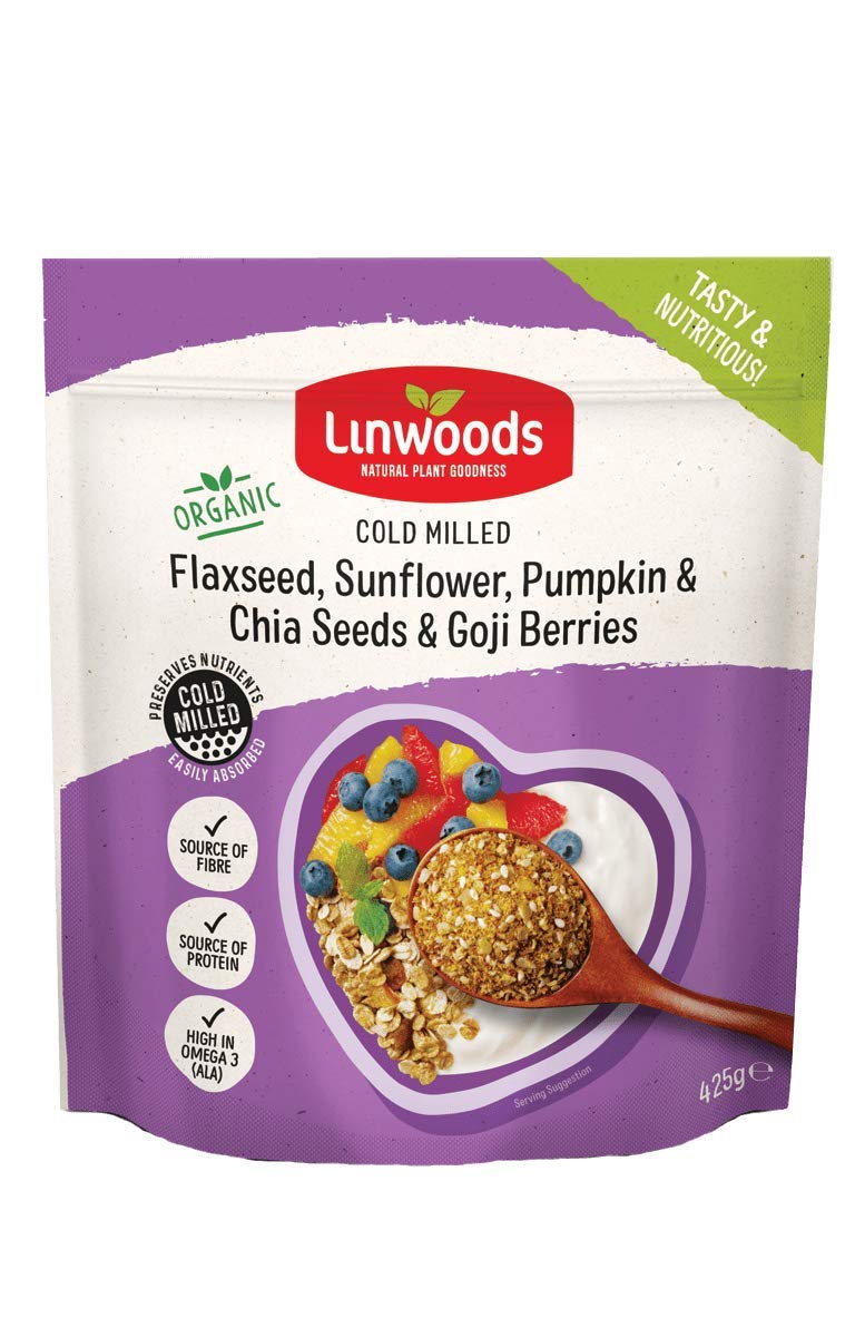 Linwoods Organic Milled Flaxseed, Sunflower, Pumpkin, Sesame Seeds And Goji Berries 425G