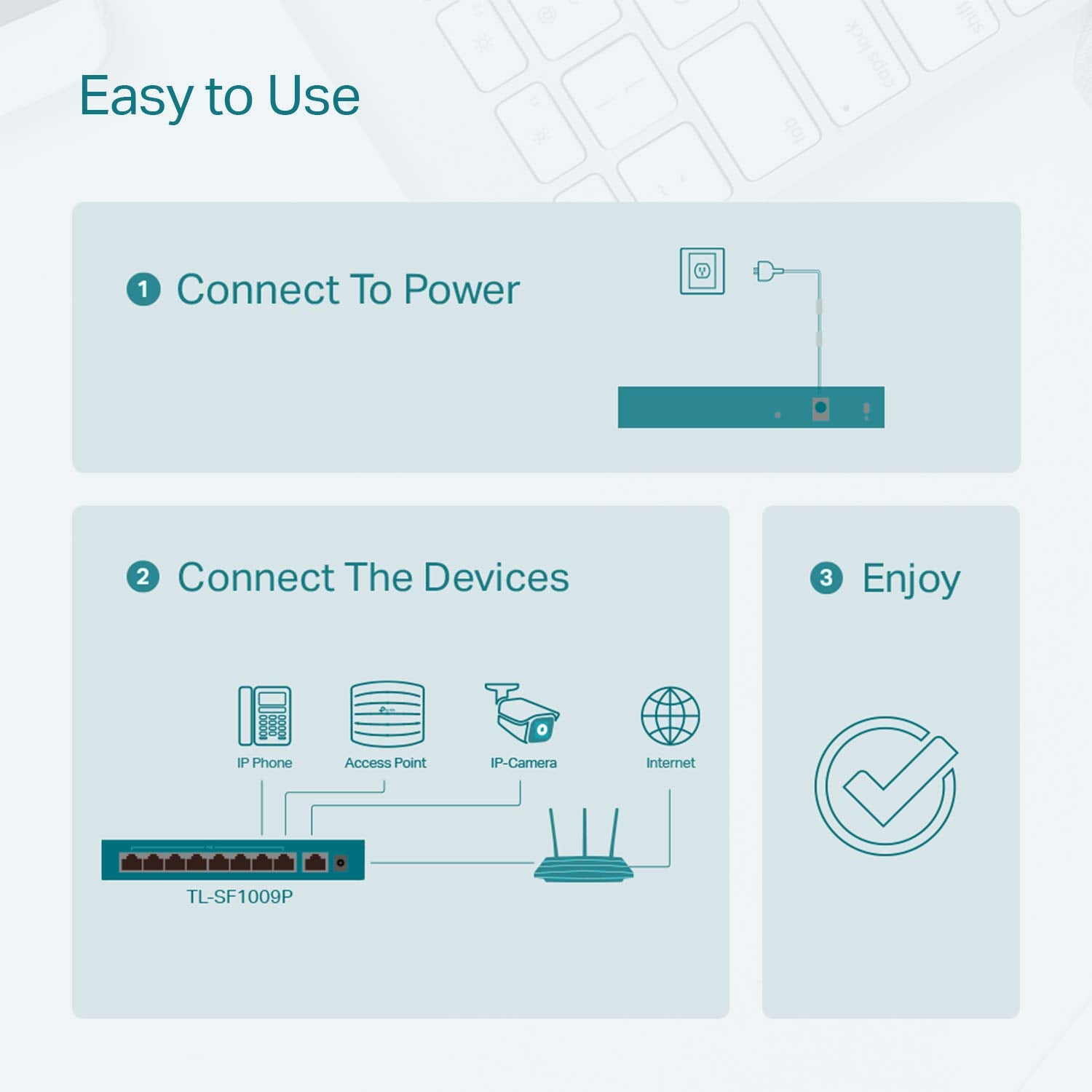 Tp-Link 9 Port Fast Ethernet 10/100Mbps Poe Switch 8 Poe+ Ports @65W Sturdy Metal W/Shielded Ports Protection Extend Mode Priori