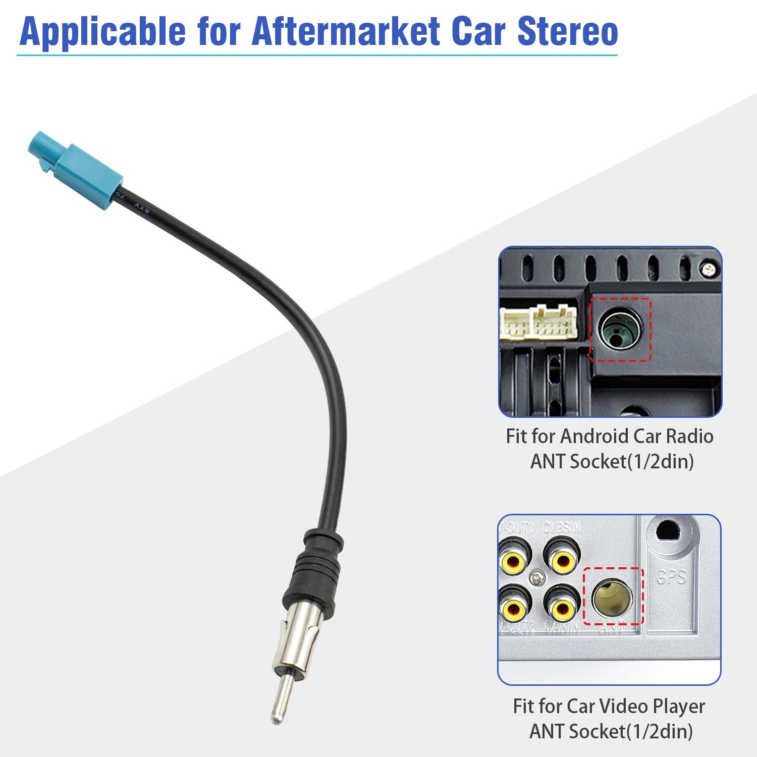 Jayubien Radio Stereo Antenna Adapter Replacement For Jeep Wrangler Grand Cherokee Patriot Compass Dodge Charger Journey Avenger