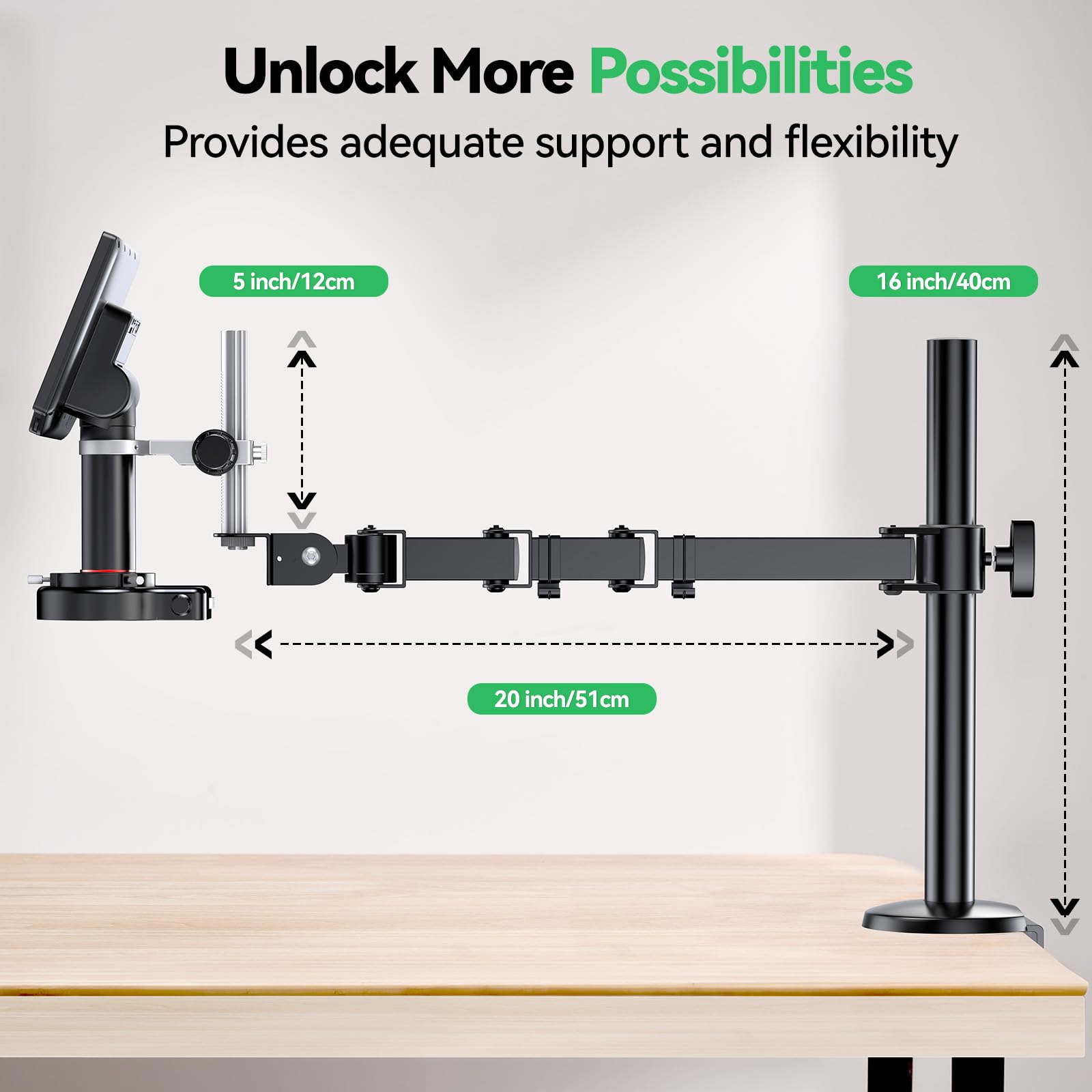Auto Focus 4K Digital Microscope With Flexible Arm & Helping Hands Station, Hdmi Soldering Magnifier With 8'' Lcd Screen For Ele