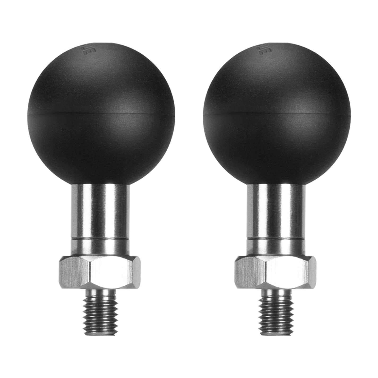 Fanaue M6 02 Aluminum 1'' Ball Head Adapter With M6X1.0 Threaded Post For Ram Mounts B Size Double Socket Arm & Bike Motorcycle 