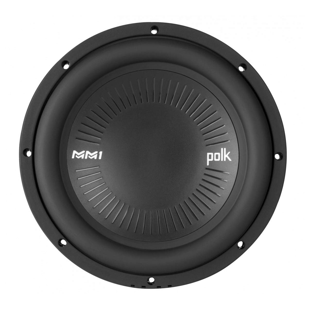 Polk Audio MM1042 DVC MM1 Series 10' Marine & Car Subwoofer - 900W, 28-200Hz Frequency Response, Dual 4-Ohm Voice Coils, Titanium-Plated Woofer Cone, Compact Subwoofer for Deep, Powerful Bass