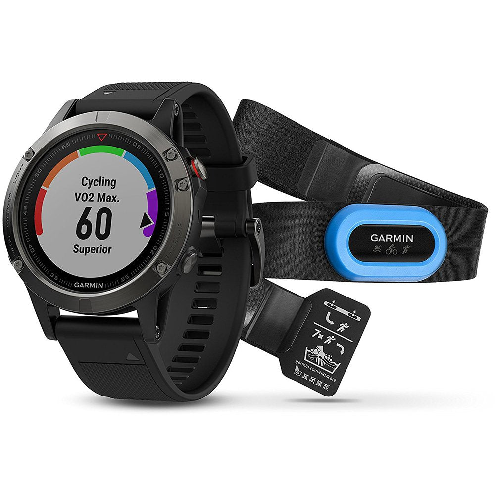 Garmin Fenix 5 Performer Bundle - Slate Gray with Black Band