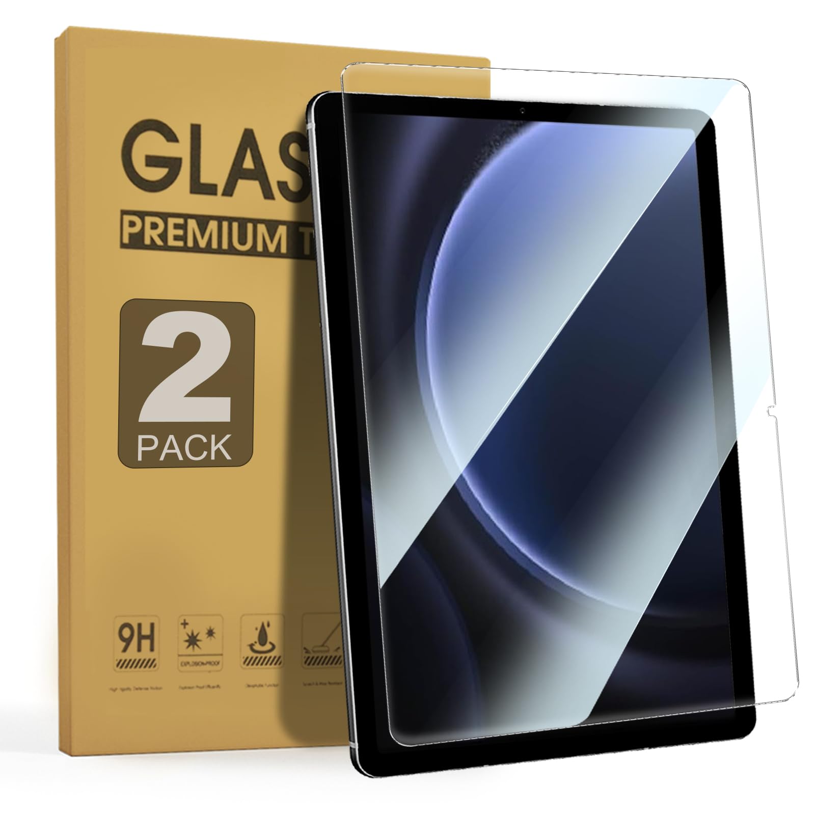 Zenrich [2Pack] Anti Blue Light Tempered Glass Screen Protector For Samsung Galaxy Tab S9 Fe/Tab A9 Plus/Tab S9/ Tab S8/Tab S7 W