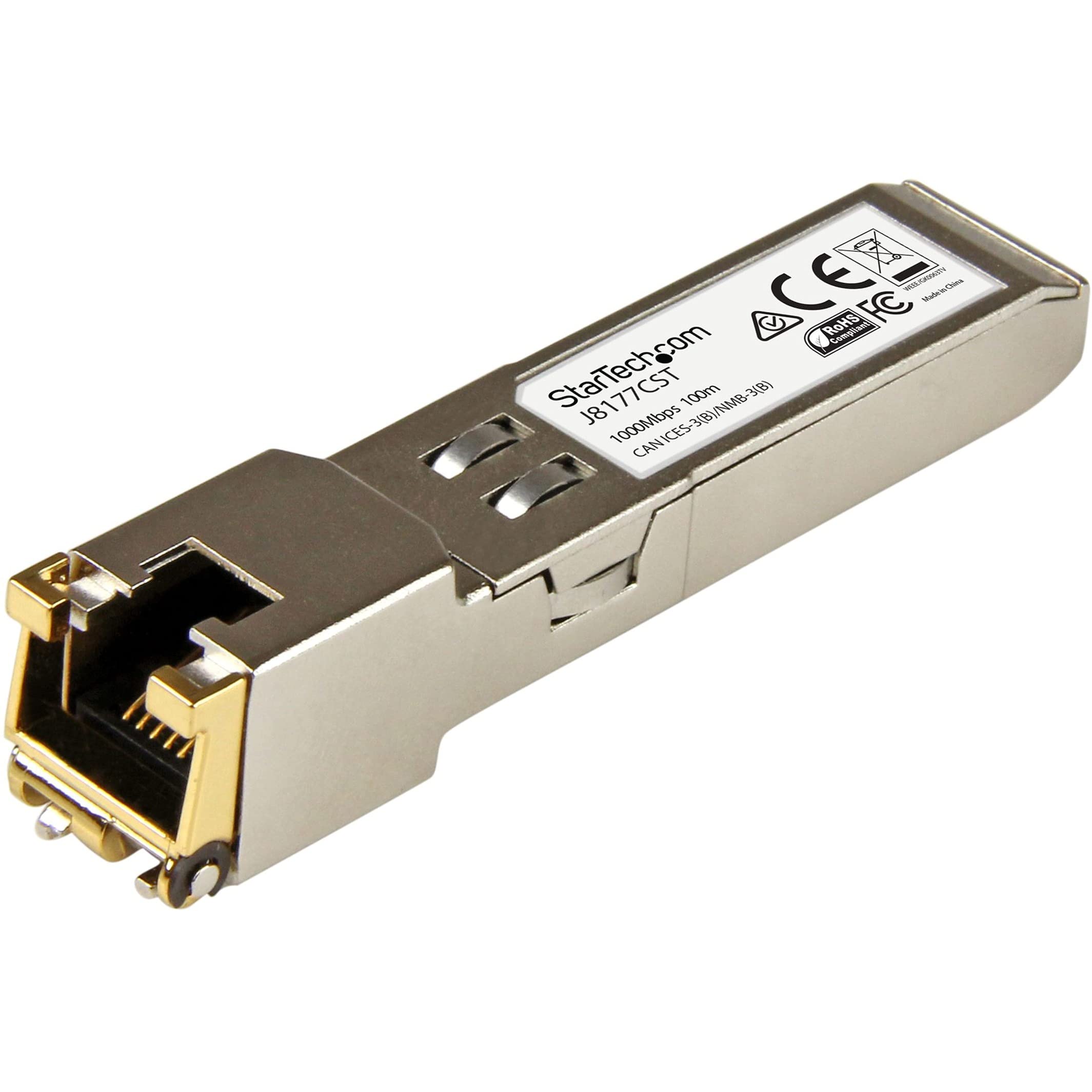 Startech.Com Hpe J8177C Compatible Sfp Module   1000Base T   Sfp To Rj45 Cat6/Cat5E   1Ge Gigabit Ethernet Sfp   Rj 45 100M   Hp