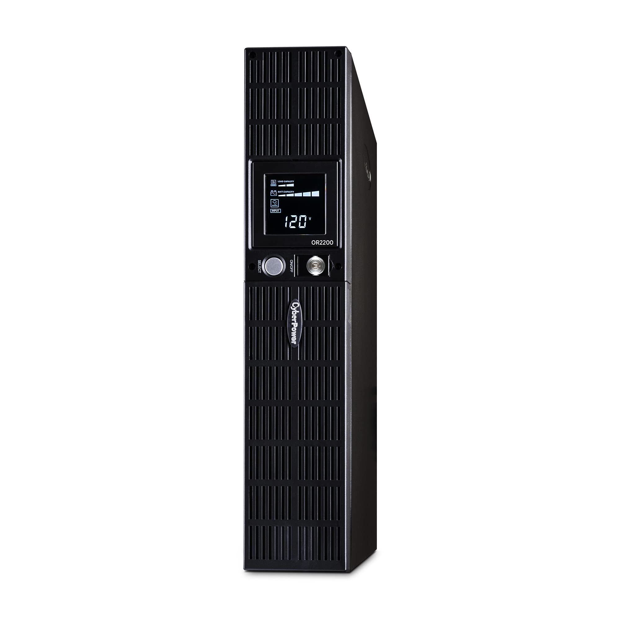 Cyberpower Or2200Lcdrt2U Smart App Lcd Ups System, 2200Va/1320W, 8 Outlets, Avr, 2U Rack/Tower