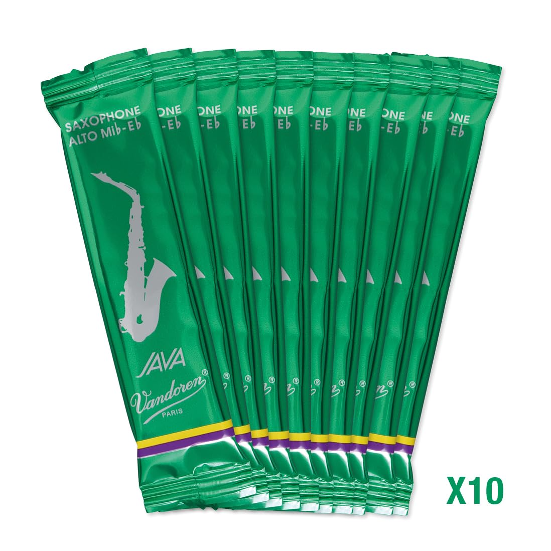 Vandoren Sr262 Alto Sax Java Reeds Strength 2; Box Of 10