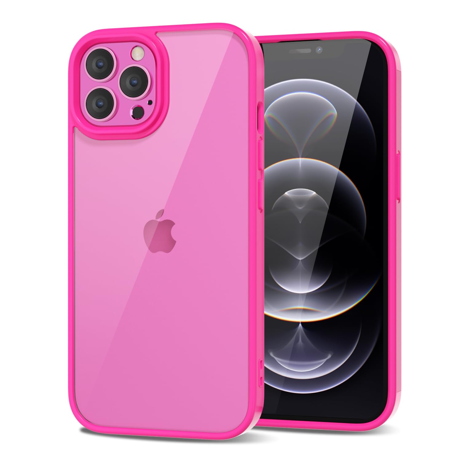 Loeoel For Iphone 12 Pro Case Clear, Transparent Hybrid 12 Pro Case [Hard Plastic & Soft Silicone Bumper] Acrylic Non Yellowing