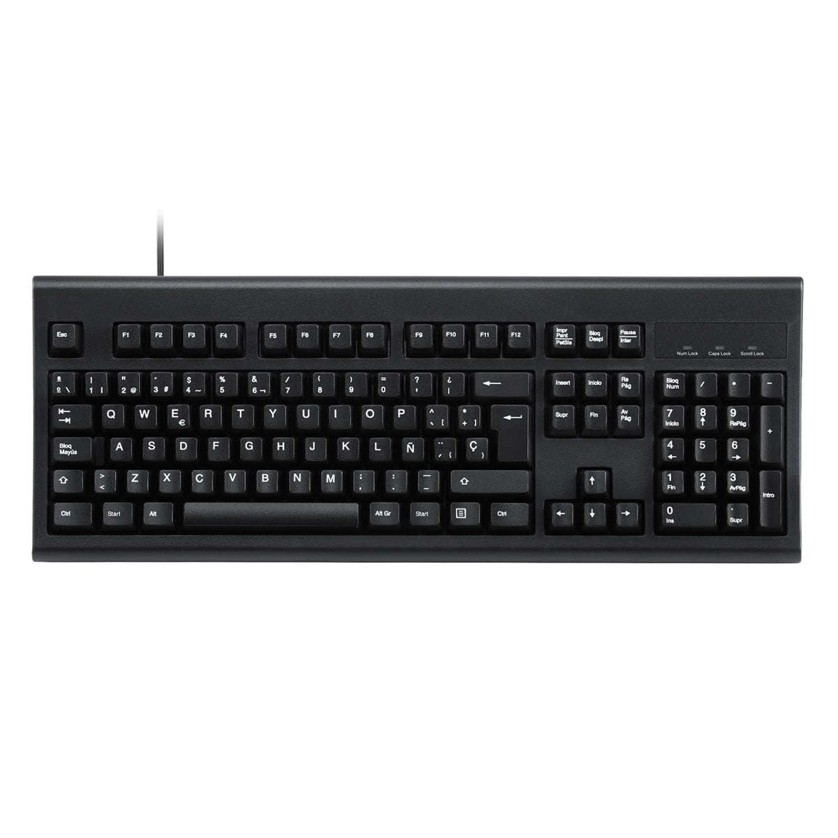 Perixx Periboard 106B Es Teclado Usb Espaol   Alto Rendimiento   Teclas M  S Altas   Tamao Completo Con Teclado Num  Rico   Negr