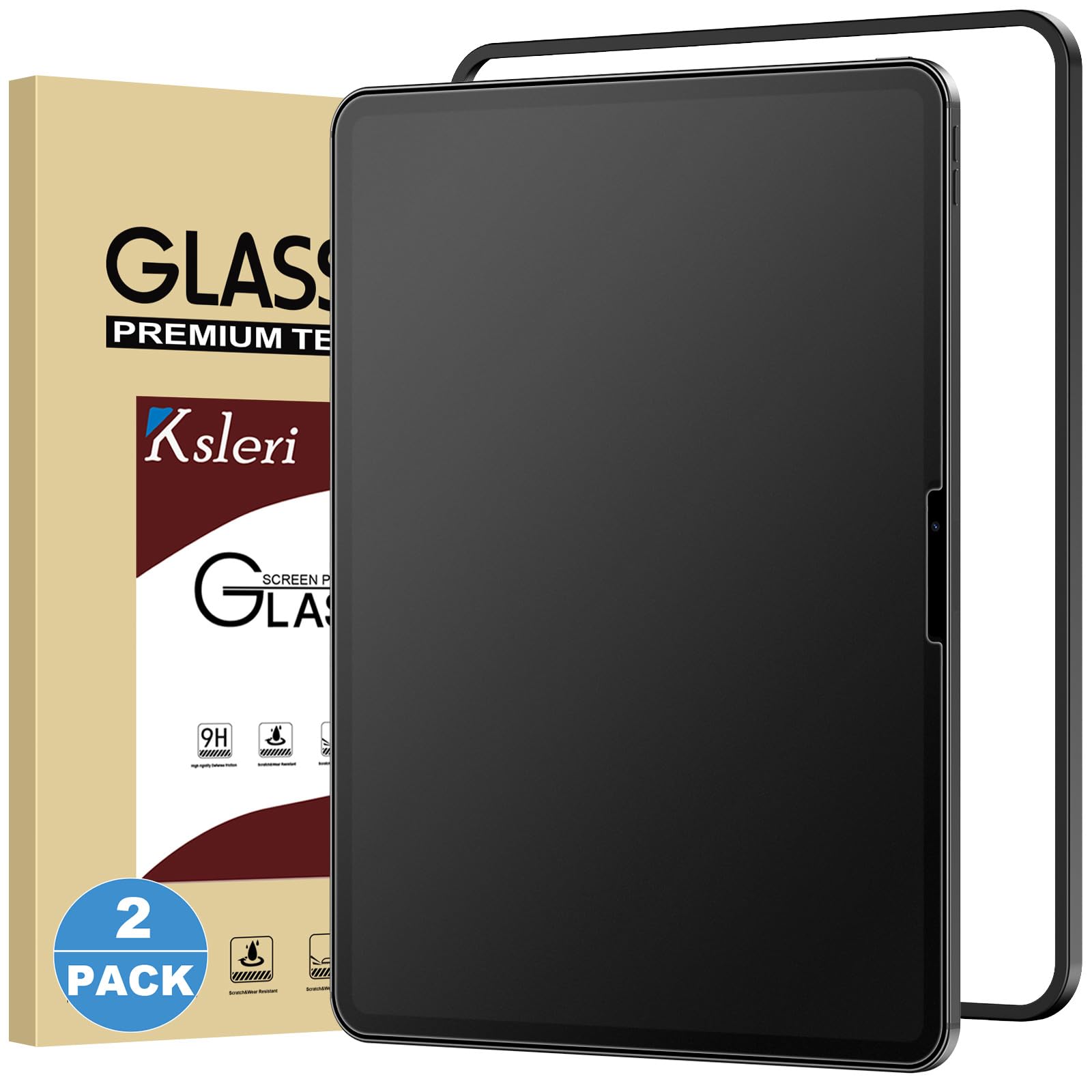 Ksleri 2 Pack For Ipad Pro 11 Inch M4 2024 5Th Generation Matte Glass Screen Protector (Not Privacy) Anti Glare Anti Fingerprint