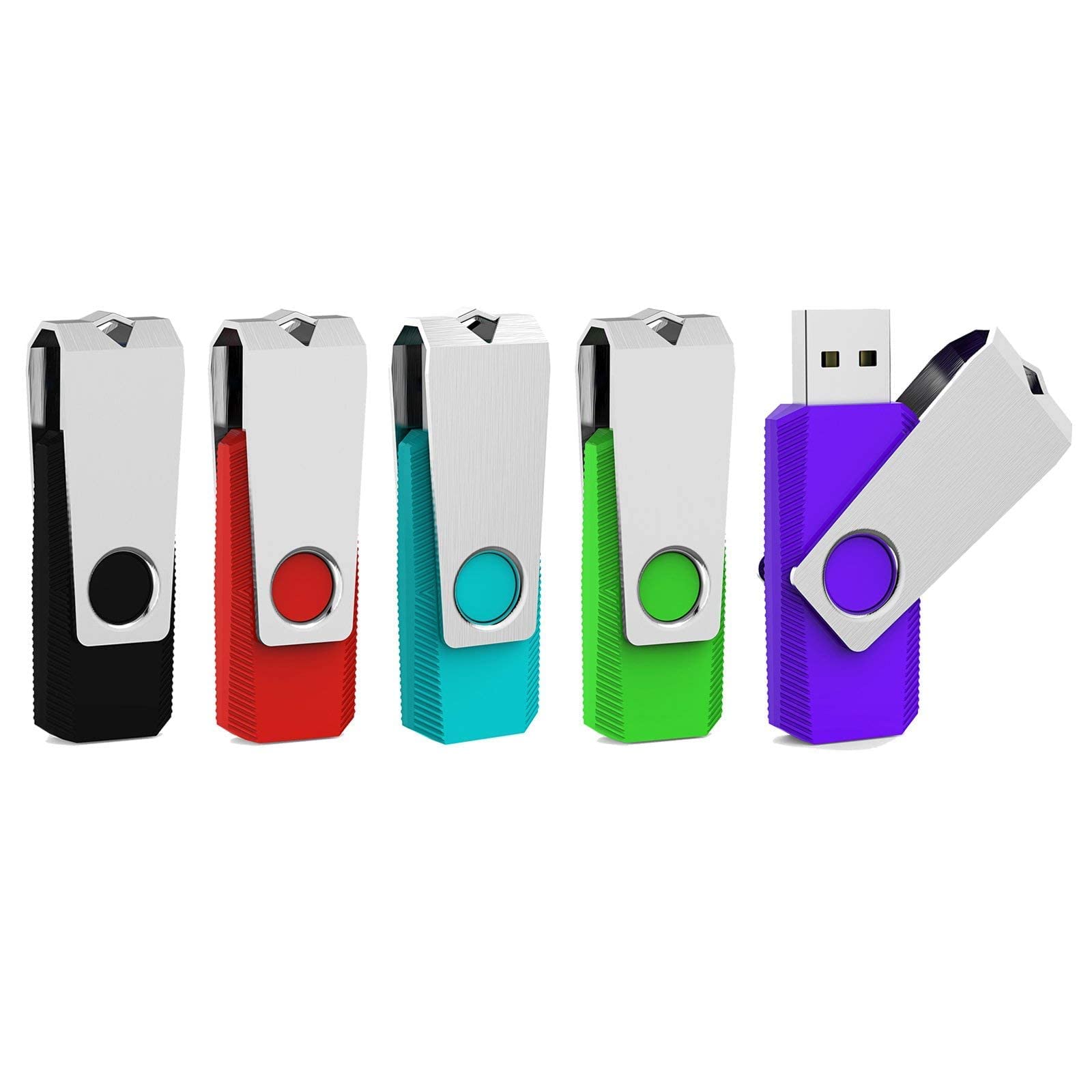 Aiibe 128Gb Flash Drive 3.0 5 Pack 128Gb Usb 3.0 Flash Drive Thumb Drive 128Gb Memory Stick Pen Drive Jump Drives 128Gb Usb Drive Multi Pack (128G, 5 Mixed Colors: Black Red Cyan Green Purple)